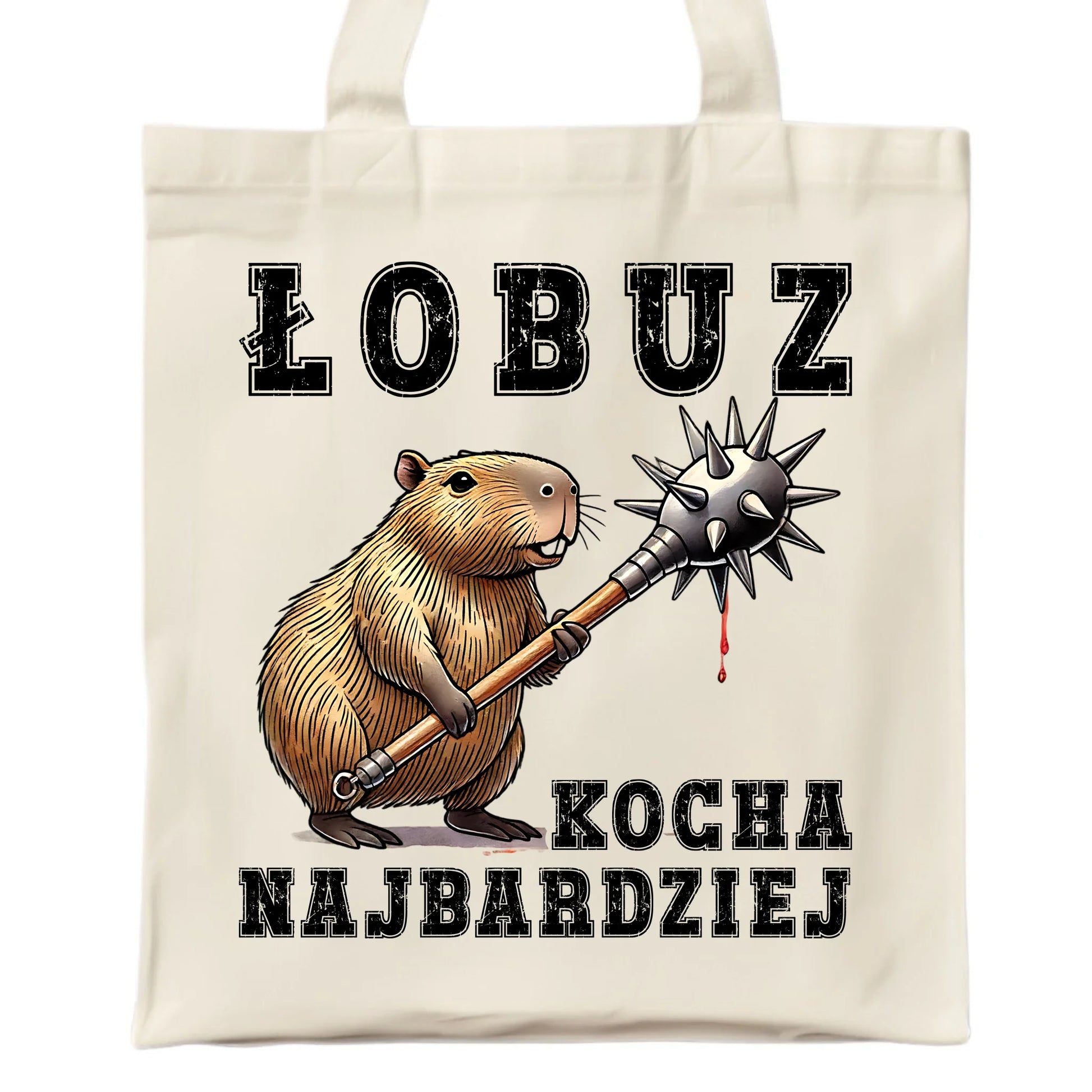 Torba - prezent dla chłopaka - Łobuz kapibara z maczugą DCH17 - StoryCups.pl