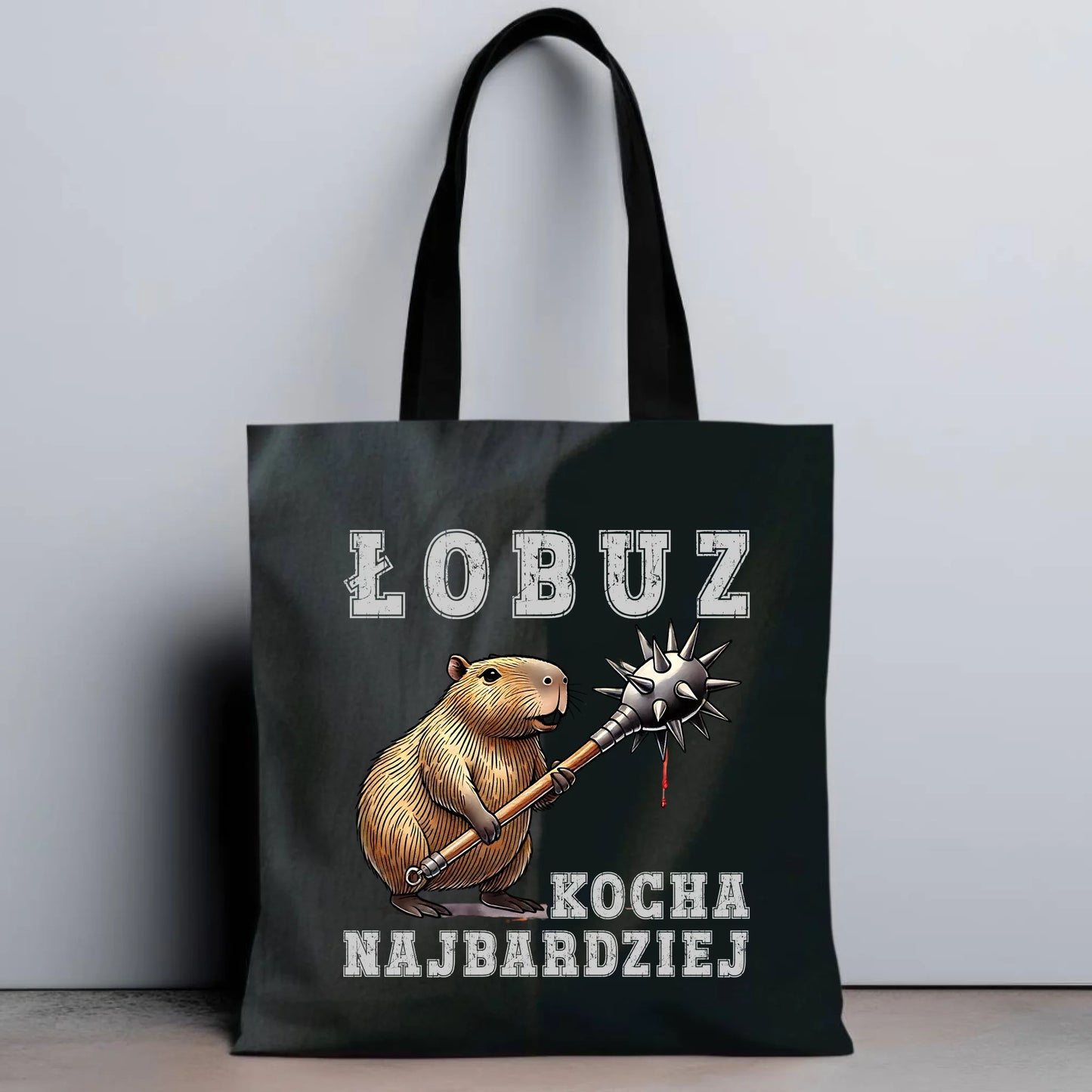 Torba - prezent dla chłopaka - Łobuz kapibara z maczugą DCH17 - StoryCups.pl