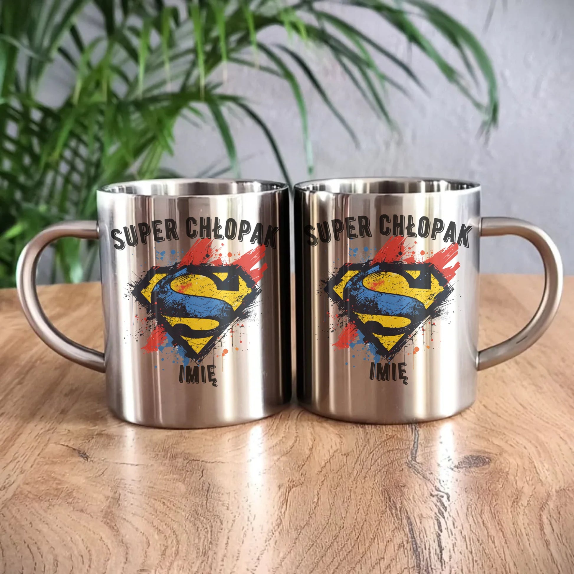 Kubek metalowy - prezent na Dzień Chłopaka - Super Chłopak - personalizowany DCH18 - StoryCups.pl