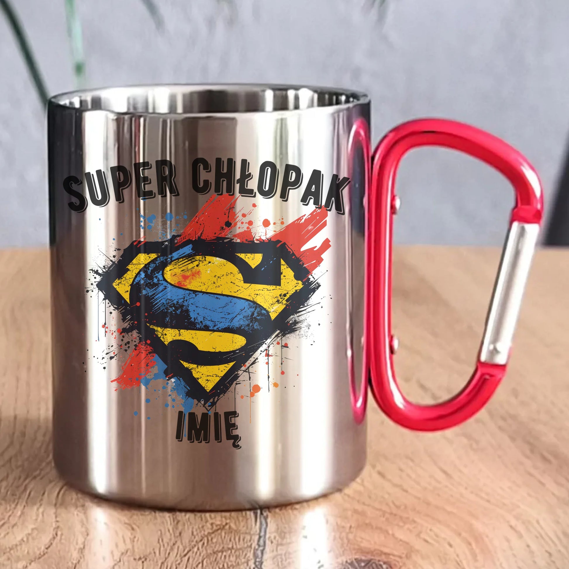 Kubek metalowy - prezent na Dzień Chłopaka - Super Chłopak - personalizowany DCH18 - StoryCups.pl
