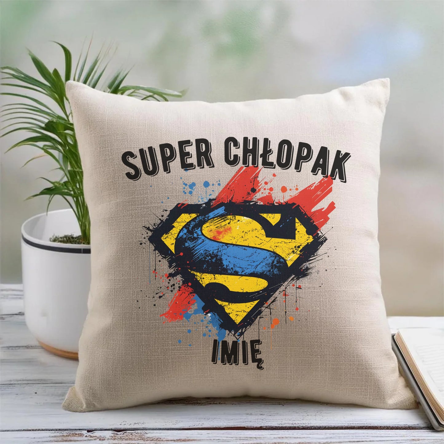 Poduszka - prezent na Dzień Chłopaka - Super Chłopak - personalizowana DCH18 - StoryCups.pl