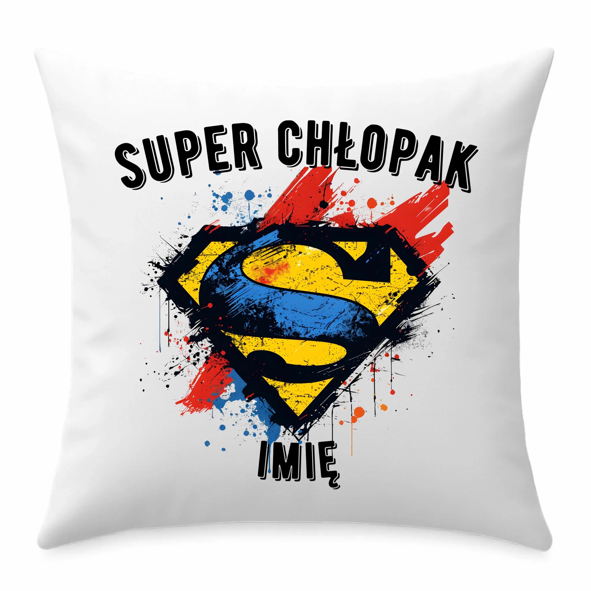Poduszka - prezent na Dzień Chłopaka - Super Chłopak - personalizowana DCH18 - StoryCups.pl