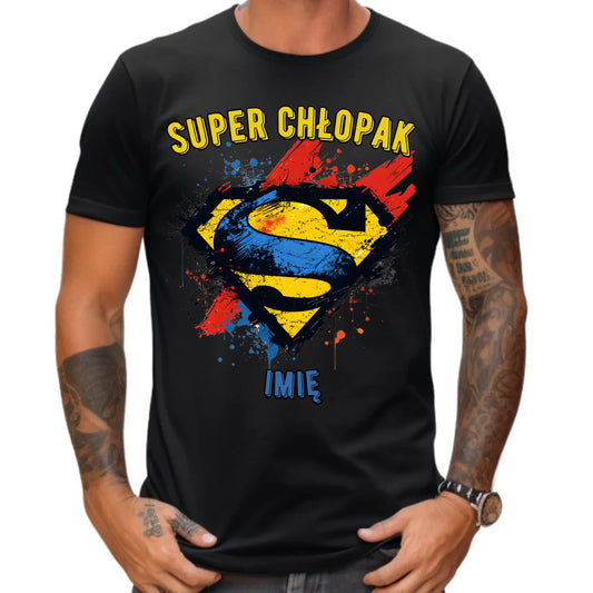Koszulka męska - prezent na Dzień Chłopaka - Super Chłopak - personalizowana DCH18 - StoryCups.pl