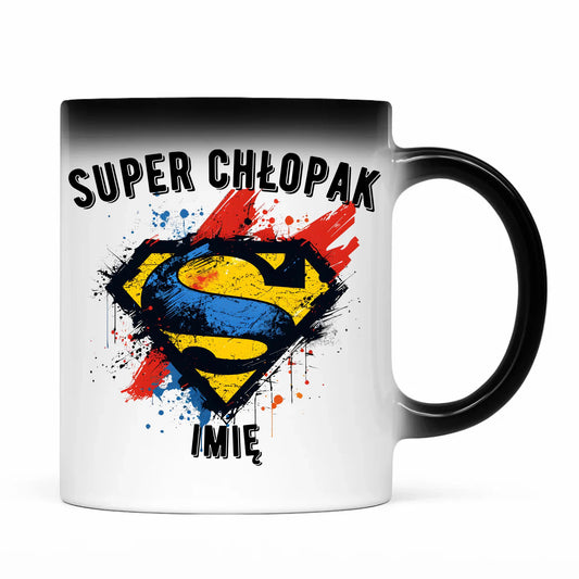 Kubek magiczny - prezent na Dzień Chłopaka - Super Chłopak - personalizowany DCH18 - StoryCups.pl