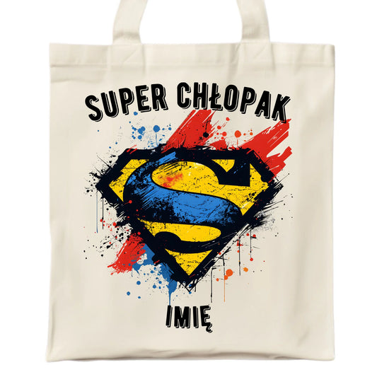 Torba - prezent na Dzień Chłopaka - Super Chłopak - personalizowana DCH18 - StoryCups.pl