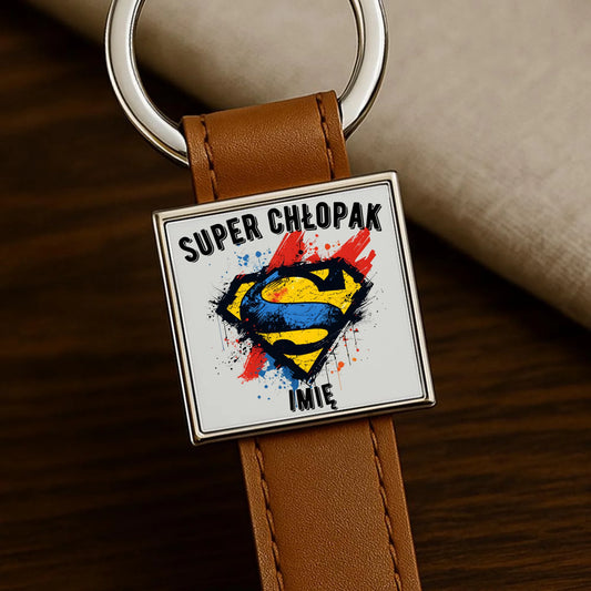 Brelok - prezent na Dzień Chłopaka - Super Chłopak - personalizowany DCH18 - StoryCups.pl