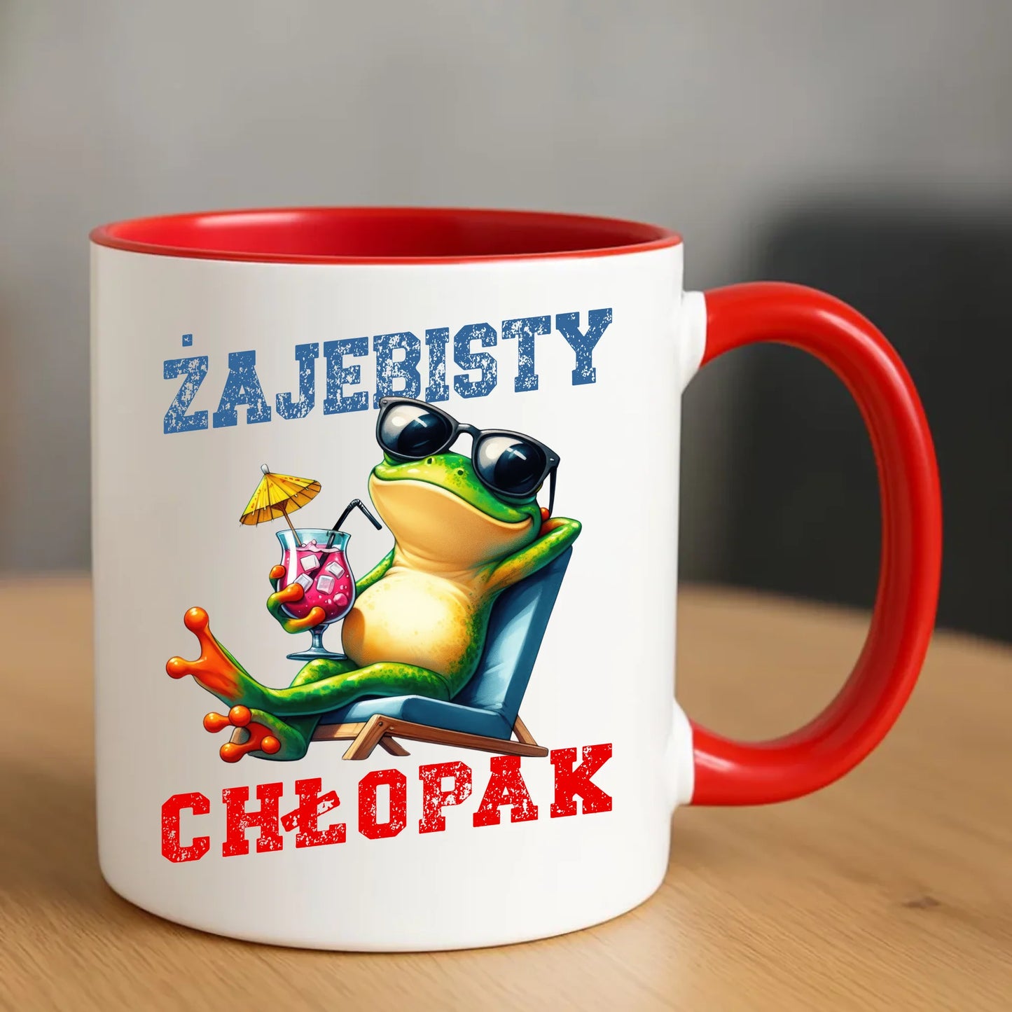 Kubek z żabą - prezent dla chłopaka - Żajebisty chłopak DCH19 - StoryCups.pl