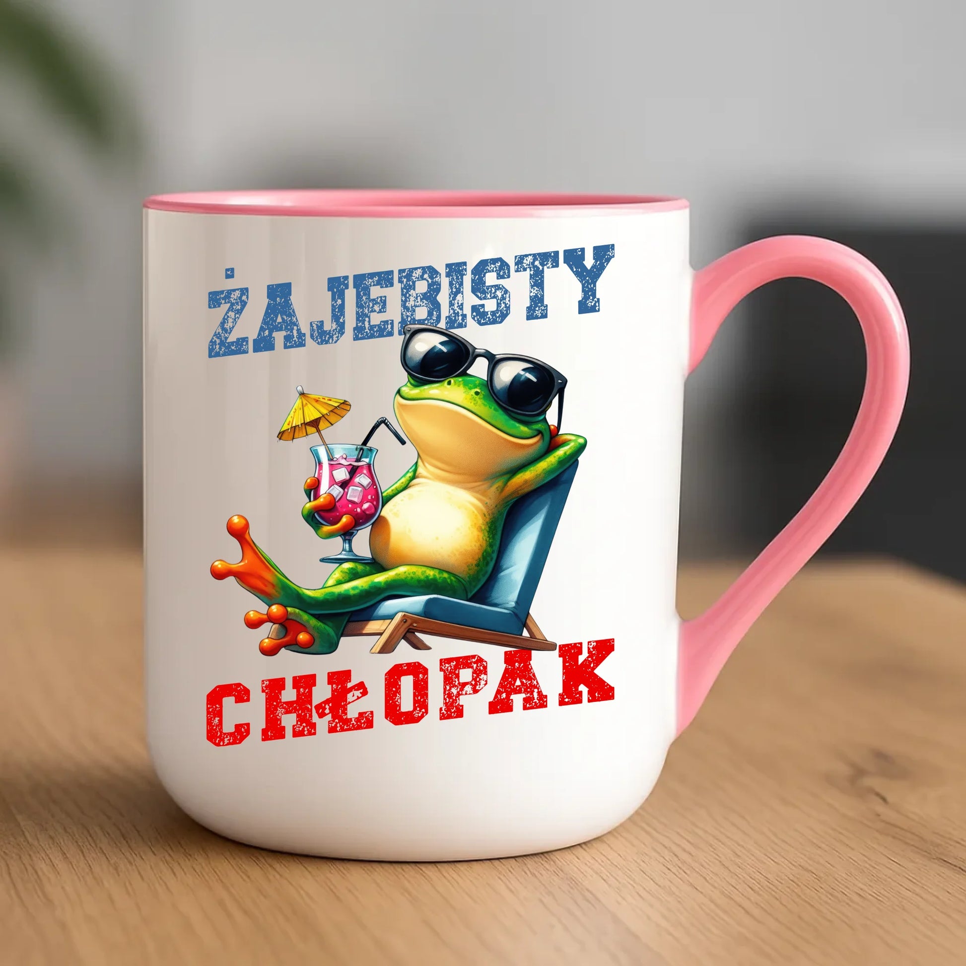 Kubek elegant z żabą - prezent dla chłopaka - Żajebisty chłopak DCH19 - StoryCups.pl