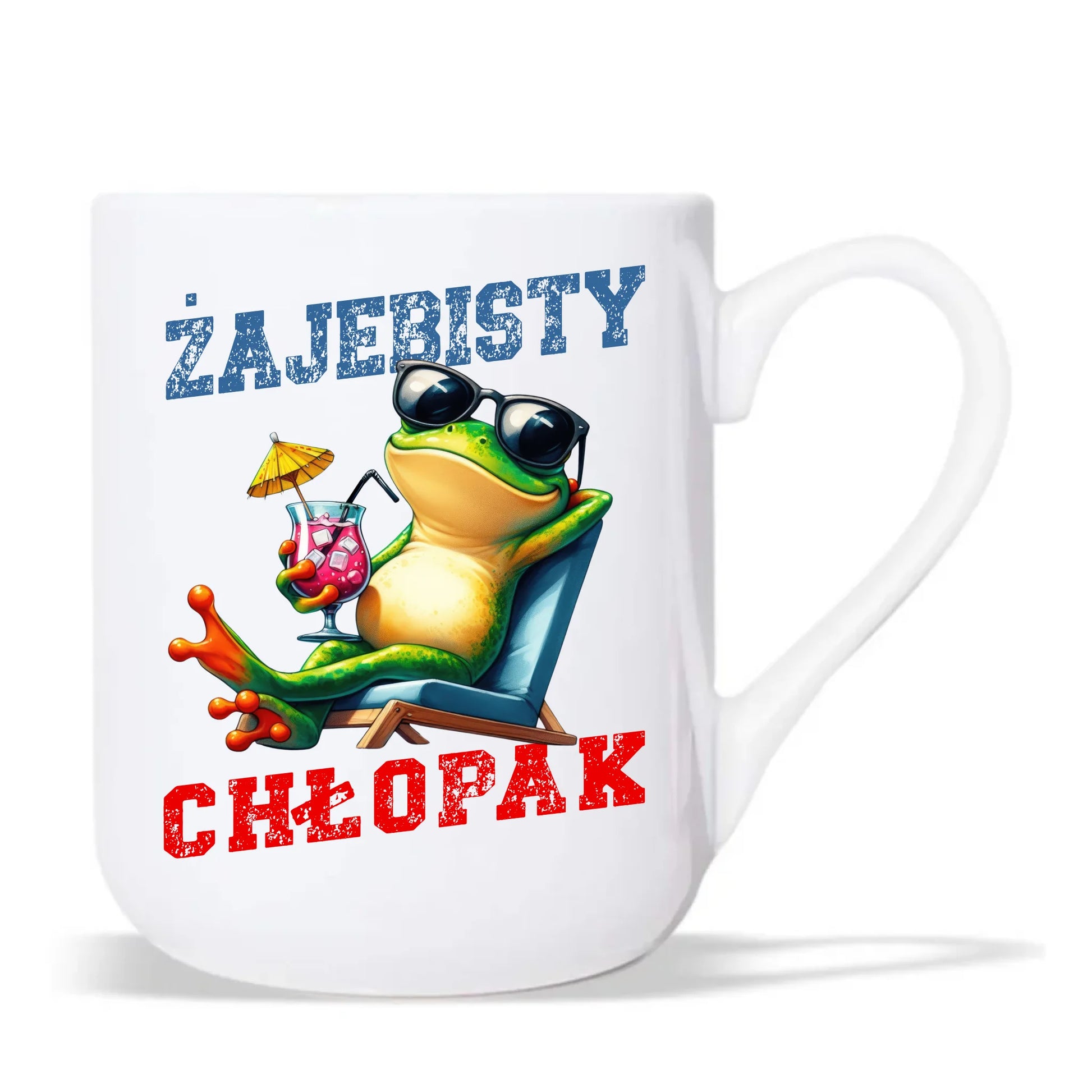 Kubek elegant z żabą - prezent dla chłopaka - Żajebisty chłopak DCH19 - StoryCups.pl