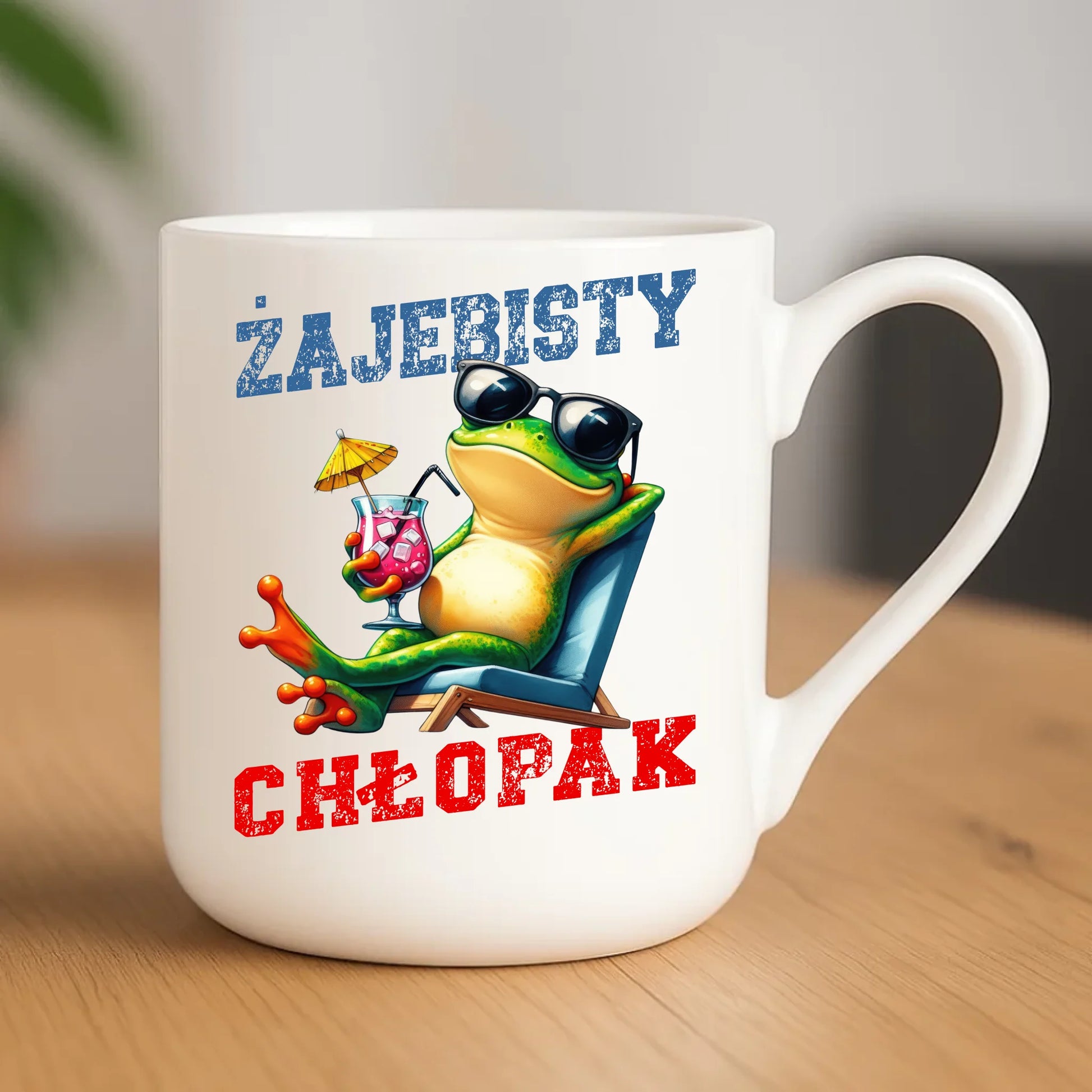 Kubek elegant z żabą - prezent dla chłopaka - Żajebisty chłopak DCH19 - StoryCups.pl