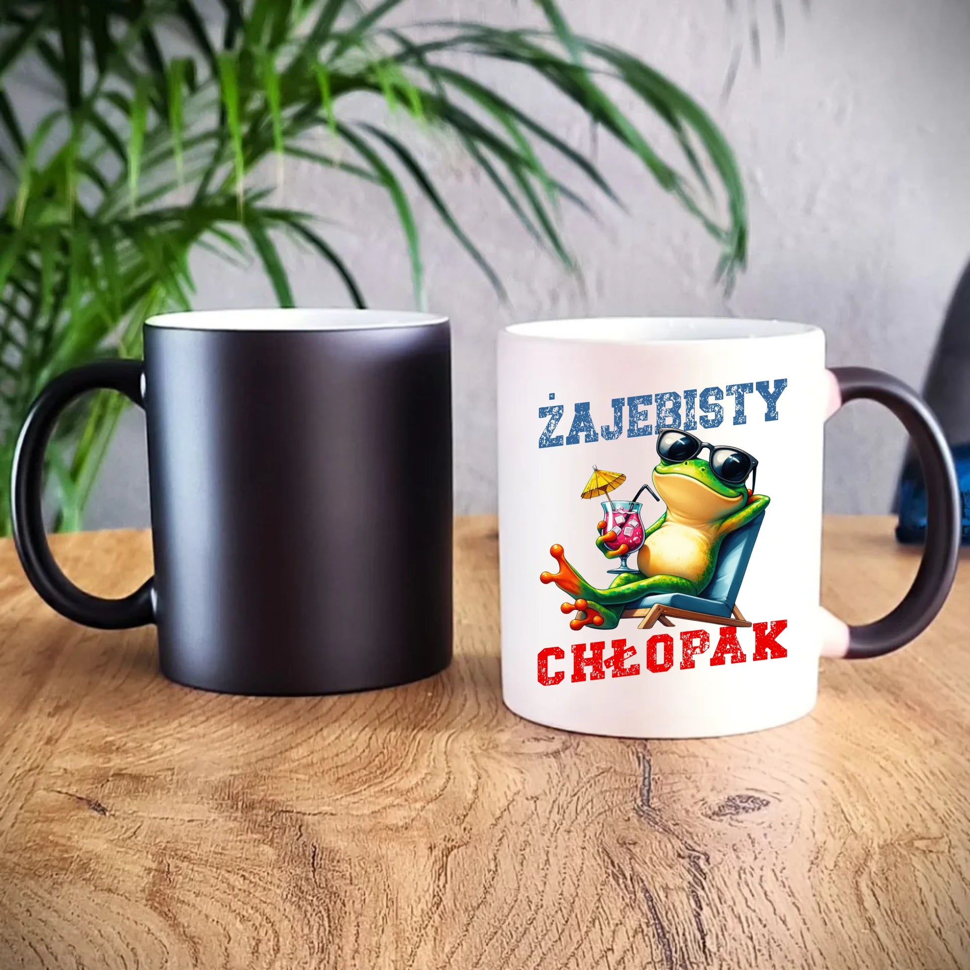 Kubek magiczny z żabą - prezent dla chłopaka - Żajebisty chłopak DCH19 - StoryCups.pl