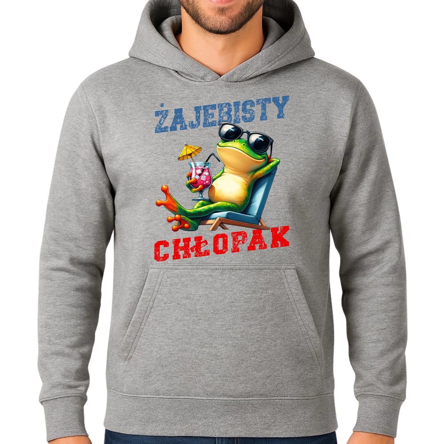 Bluza męska z kapturem - prezent dla chłopaka - Żajebisty chłopak DCH19 - StoryCups.pl