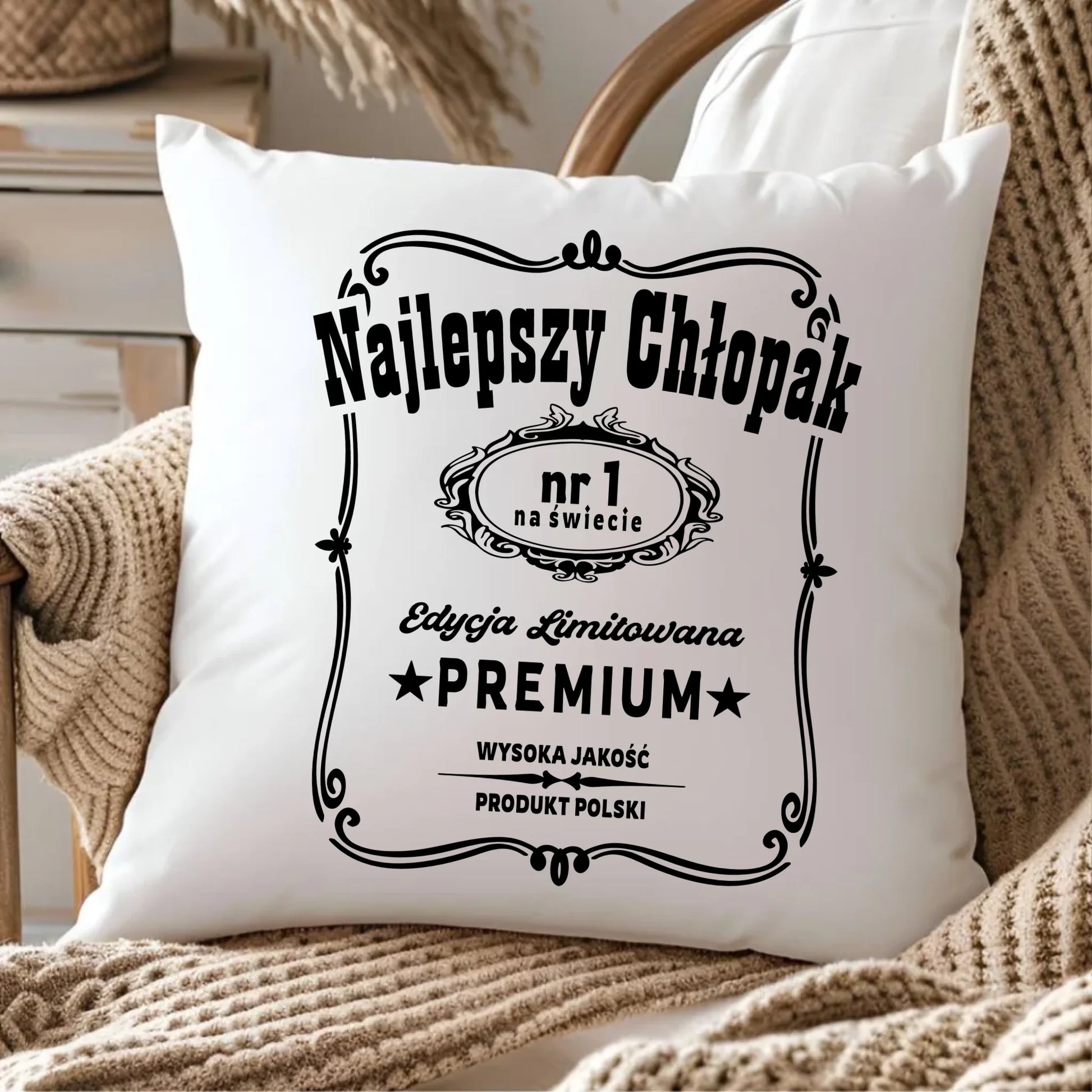 Poduszka - prezent dla chłopaka - Najlepszy chłopak na świecie DCH20 - StoryCups.pl