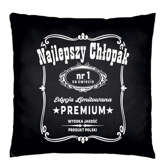 Poduszka dekoracyjna - prezent dla chłopaka - Najlepszy chłopak na świecie DCH20 - StoryCups.pl