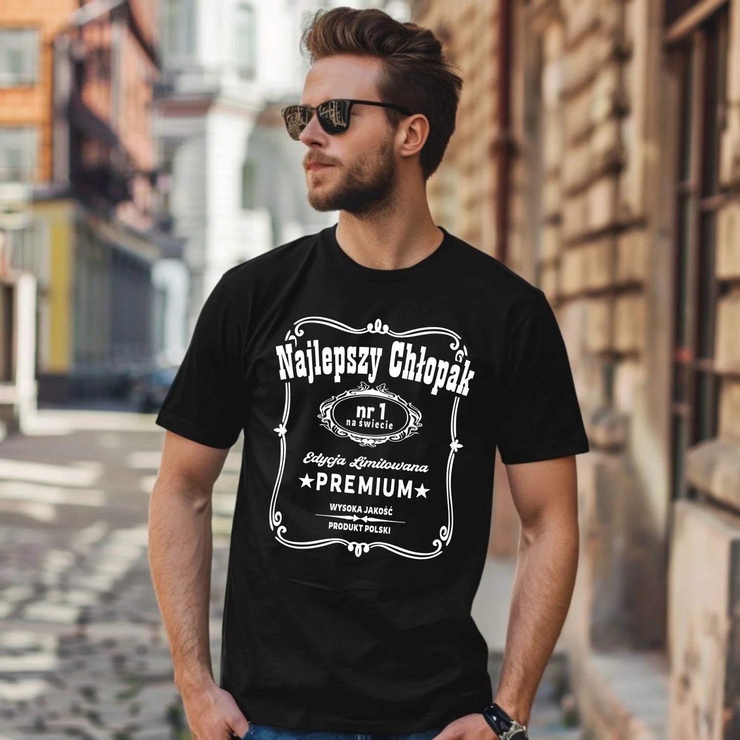 Koszulka męska - prezent dla chłopaka - Najlepszy chłopak na świecie DCH20 - StoryCups.pl