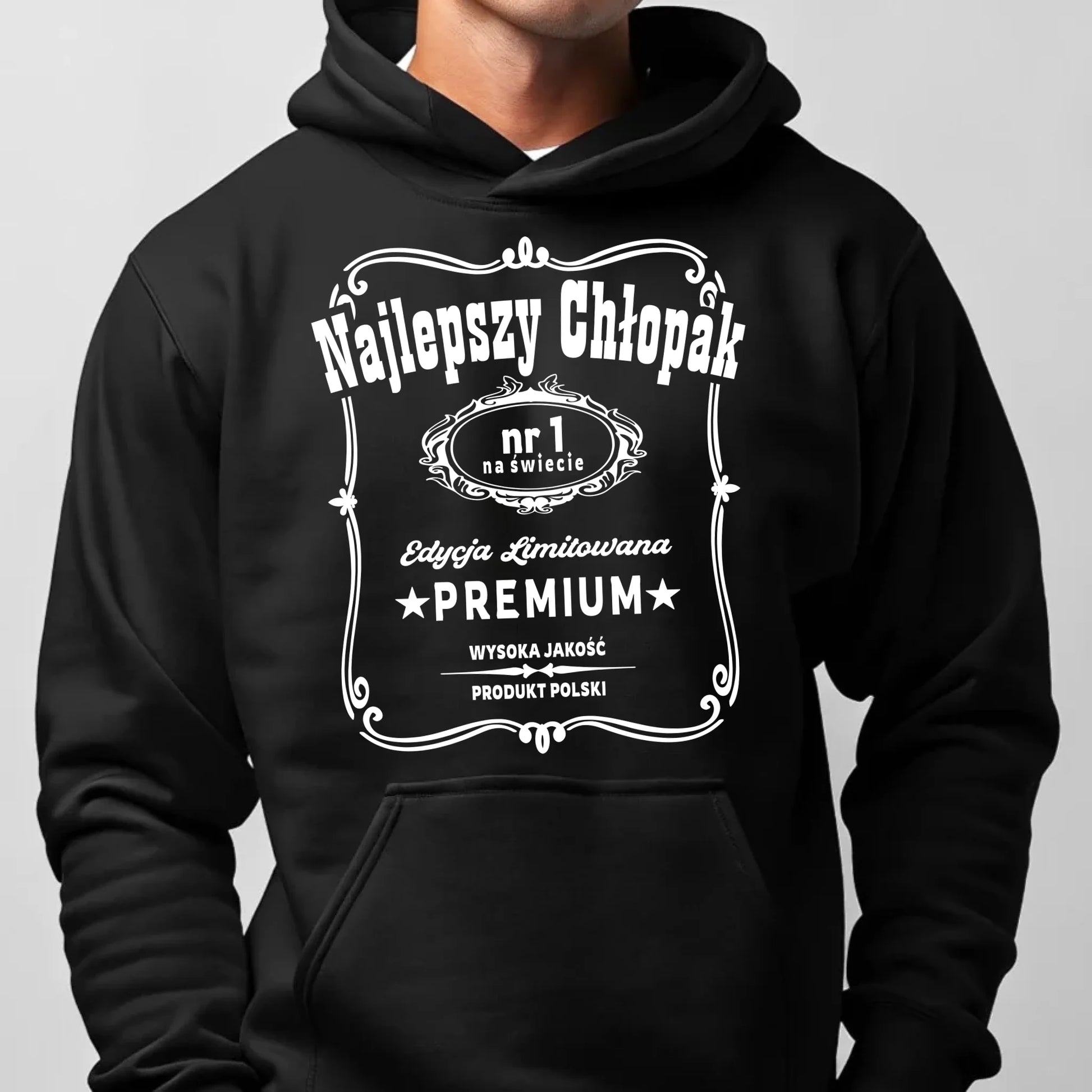 Bluza męska z kapturem - prezent dla chłopaka - Najlepszy chłopak na świecie DCH20 - StoryCups.pl