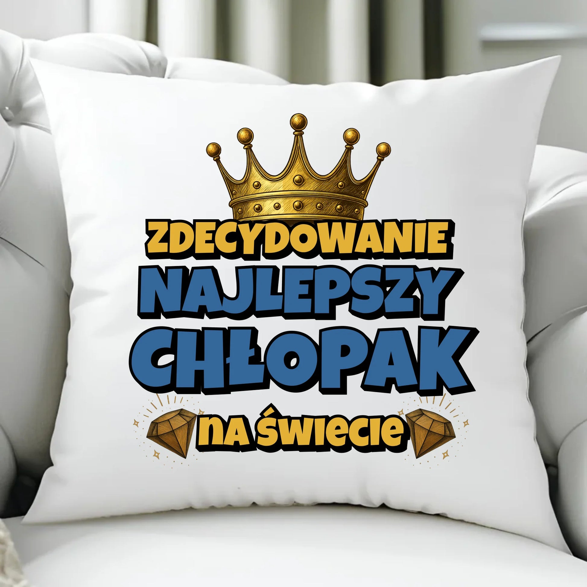 Poduszka - Prezent na Dzień Chłopaka - Najlepszy chłopak DCH21 - StoryCups.pl