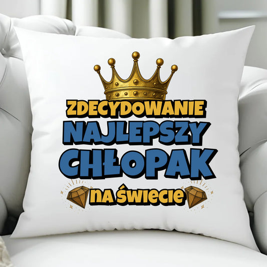 Poduszka - Prezent na Dzień Chłopaka - Najlepszy chłopak DCH21 - StoryCups.pl