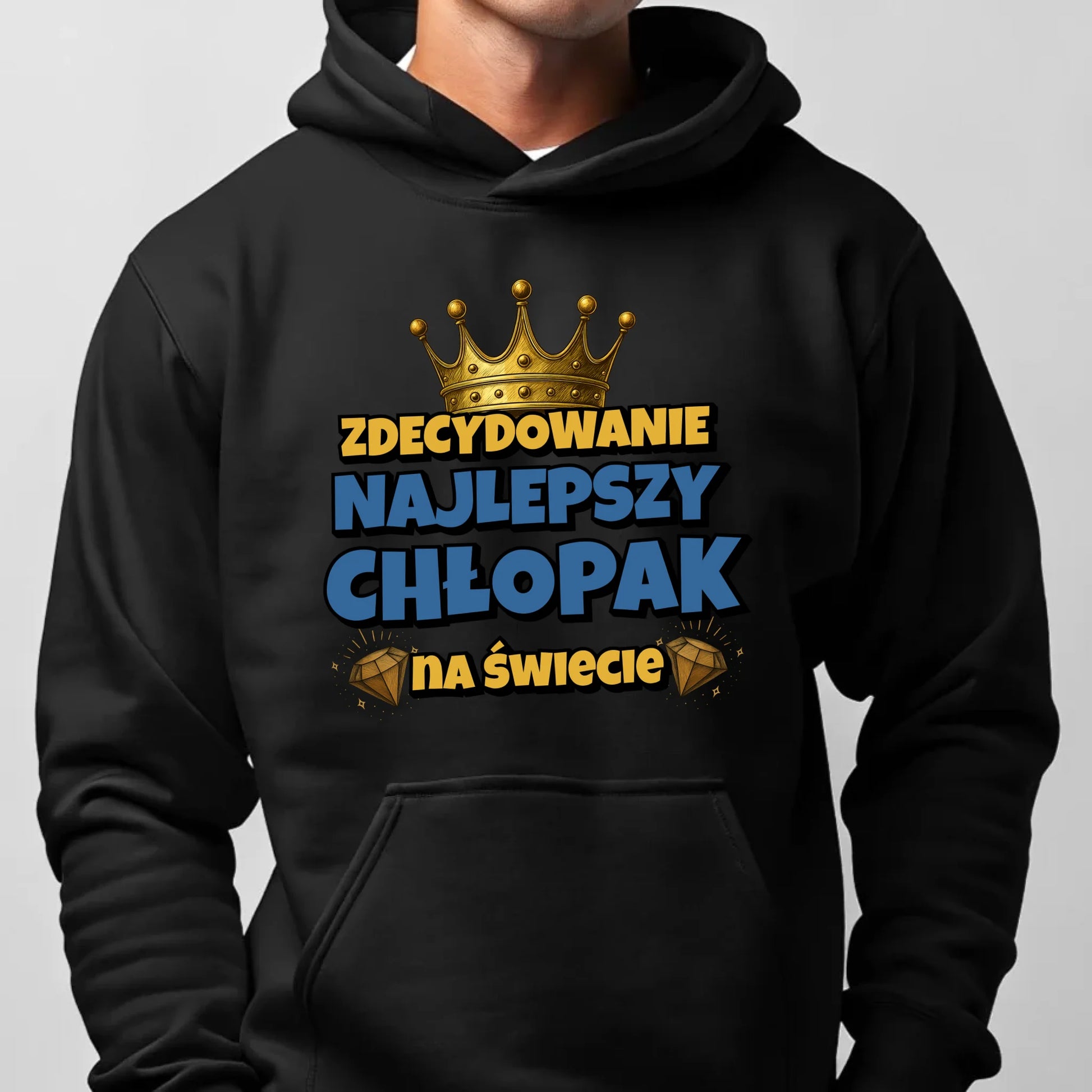Bluza męska z kapturem - Prezent na Dzień Chłopaka - Najlepszy chłopak DCH21 - StoryCups.pl