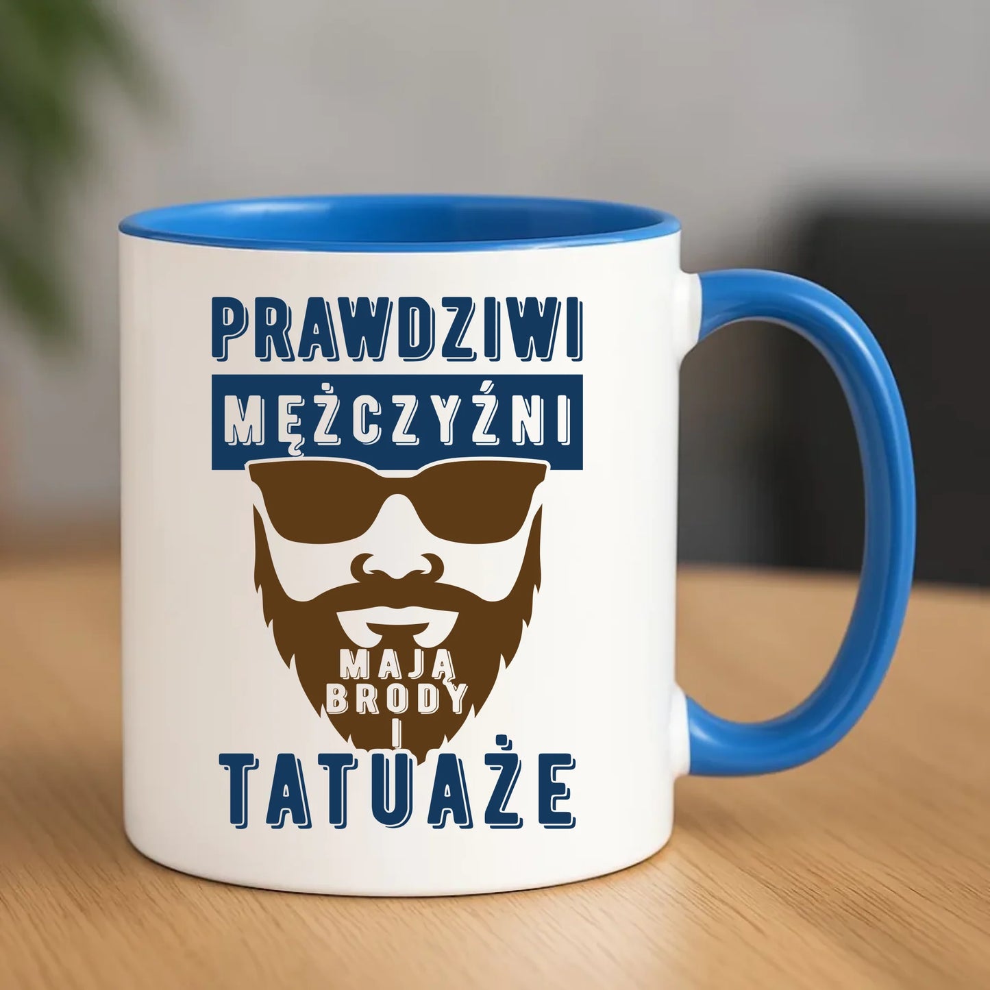 Kubek - Prezent dla faceta - Prawdziwi mężczyźni mają brody i tatuaże DCH22 - StoryCups.pl