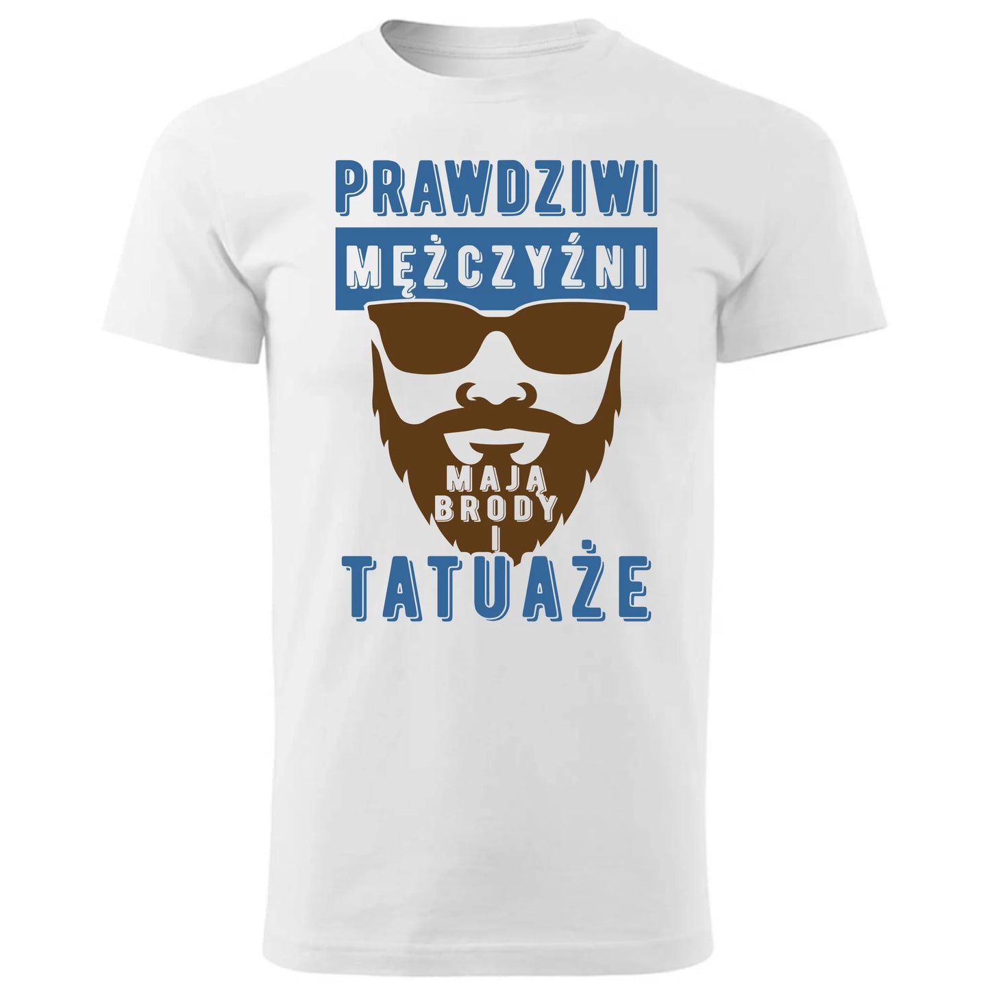 Koszulka męska - Prezent dla faceta - Prawdziwi mężczyźni mają brody i tatuaże DCH22 - StoryCups.pl
