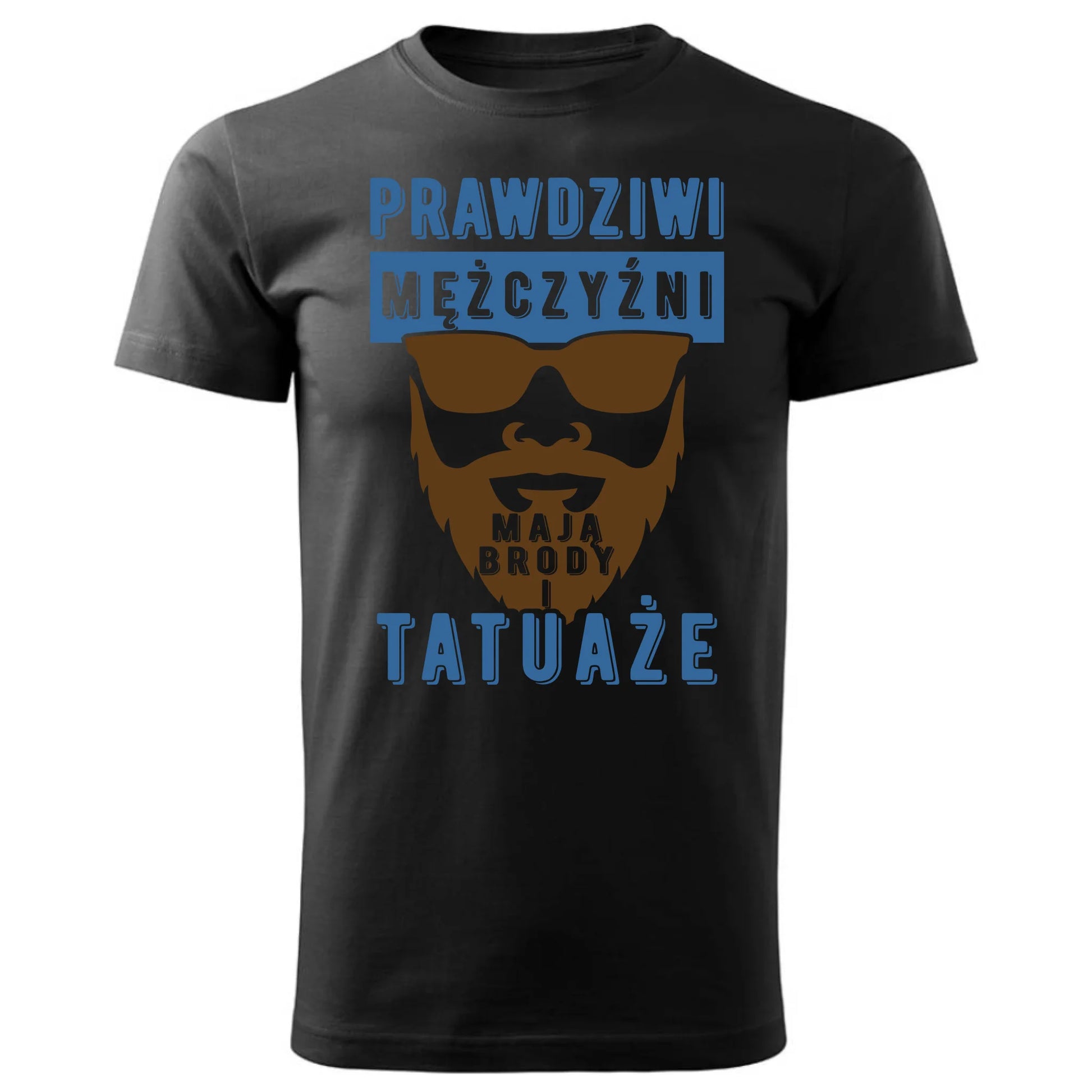 Koszulka męska - Prezent dla faceta - Prawdziwi mężczyźni mają brody i tatuaże DCH22 - StoryCups.pl
