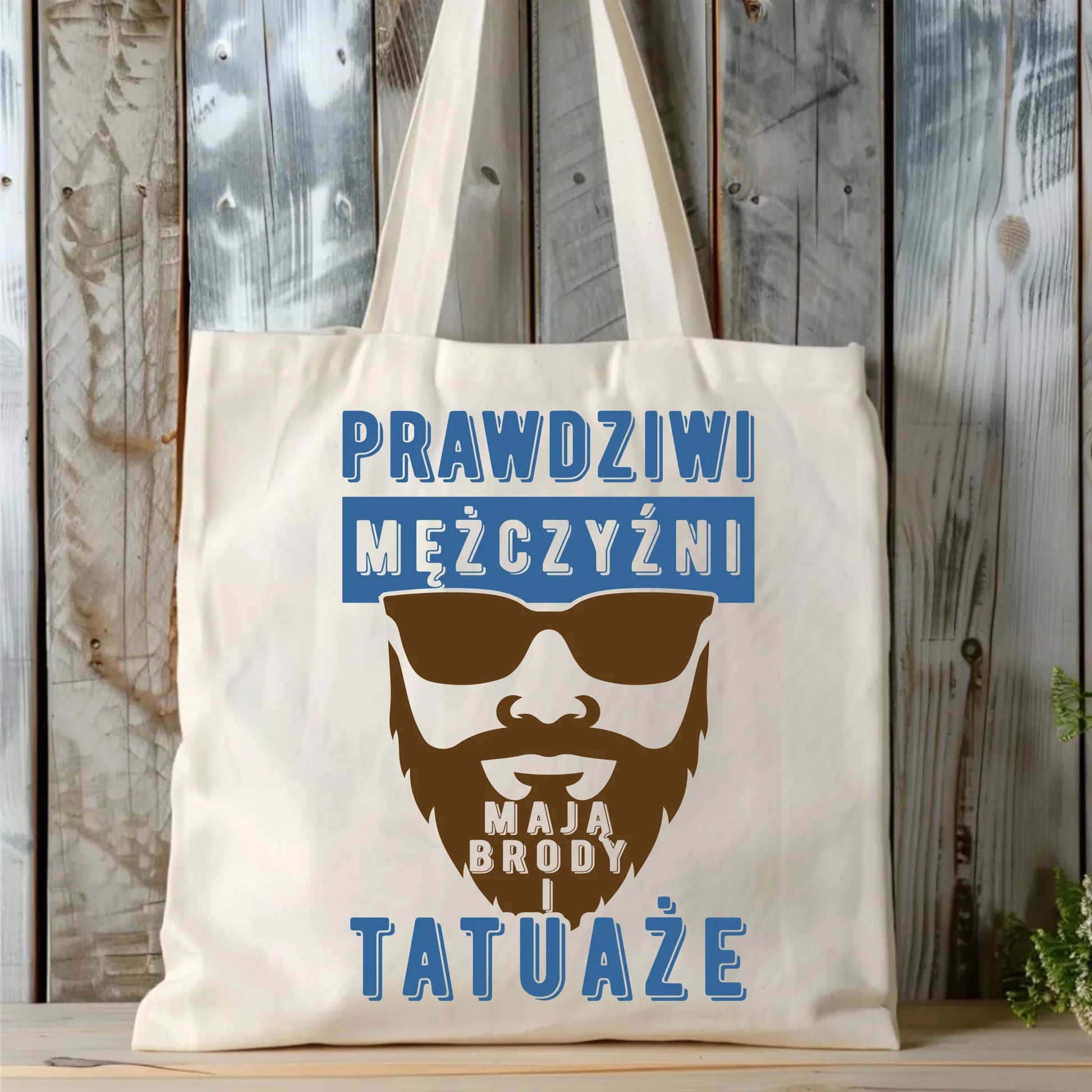 Torba - Prezent dla faceta - Prawdziwi mężczyźni mają brody i tatuaże DCH22 - StoryCups.pl