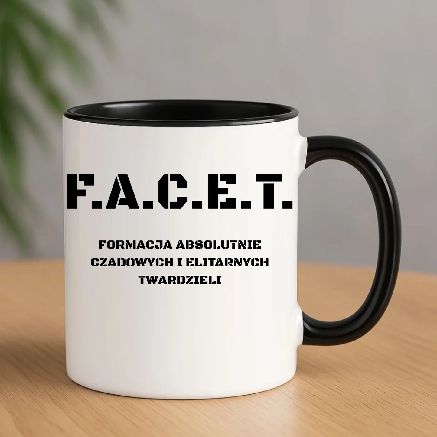 Śmieszny kubek - Prezent dla chłopaka kolegów z pracy - F.A.C.E.T. Formacja Absolutnie Czadowych i Elitarnych Twardzieli DCH23 - StoryCups.pl