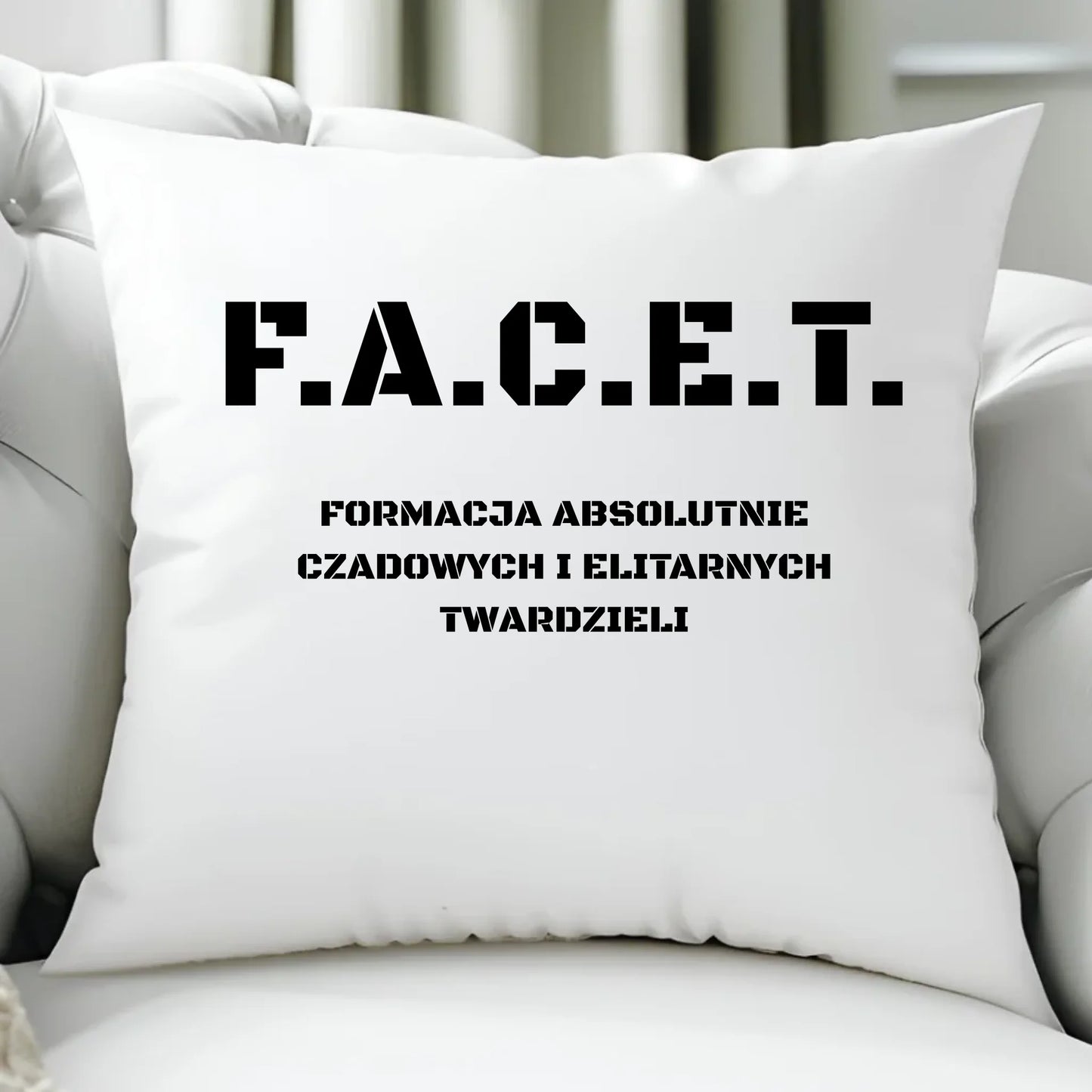 Poduszka - Prezent dla chłopaka kolegi - F.A.C.E.T. Formacja Absolutnie Czadowych i Elitarnych Twardzieli DCH23 - StoryCups.pl