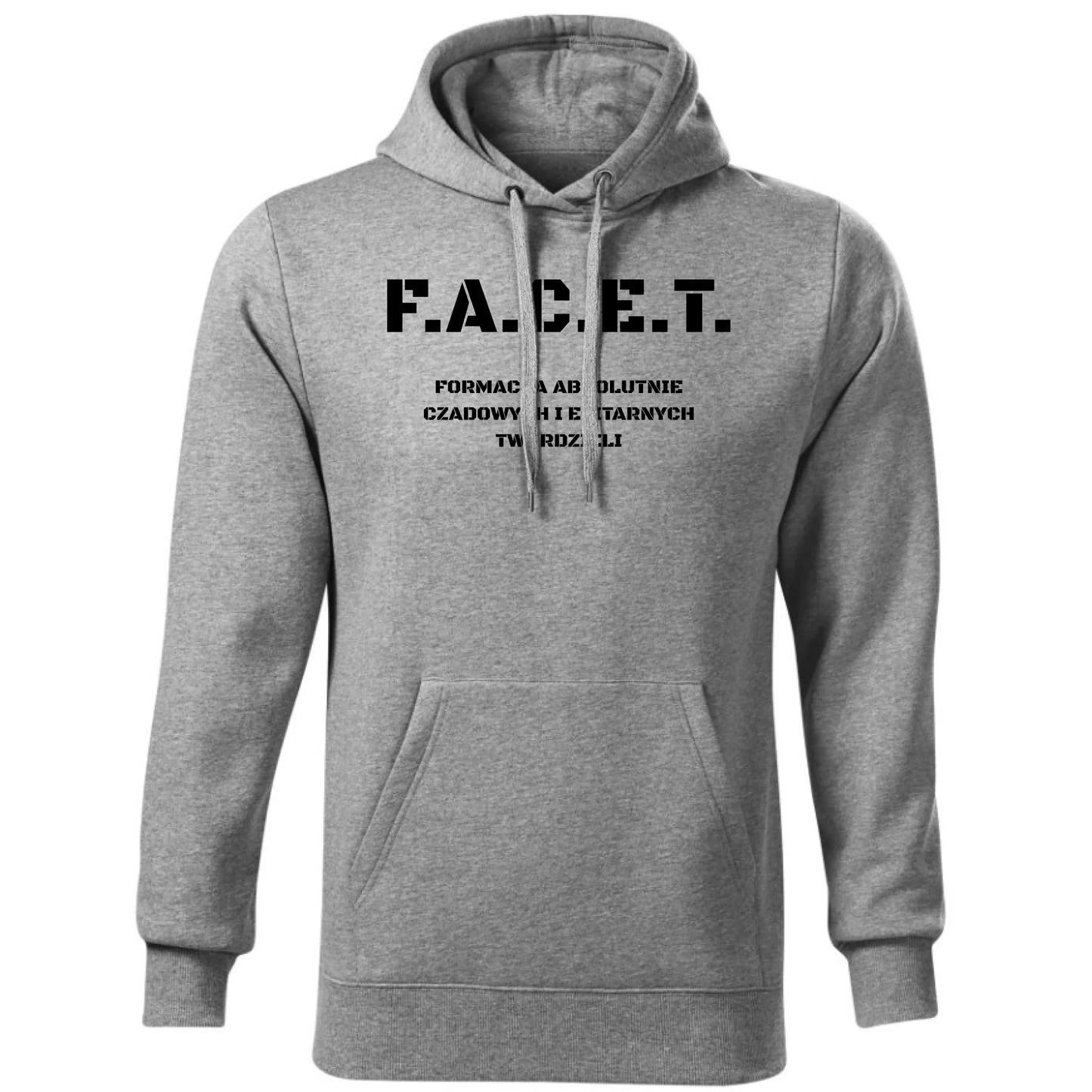 Bluza męska z kapturem - Prezent dla chłopaka kolegi - F.A.C.E.T. Formacja Absolutnie Czadowych i Elitarnych Twardzieli DCH23 - StoryCups.pl
