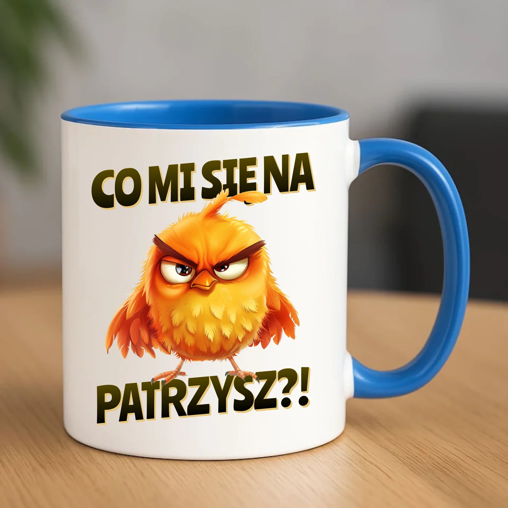 Śmieszny kubek - Prezent dla chłopaka kolegi - Co mi się na ptaka patrzysz DCH24 - StoryCups.pl