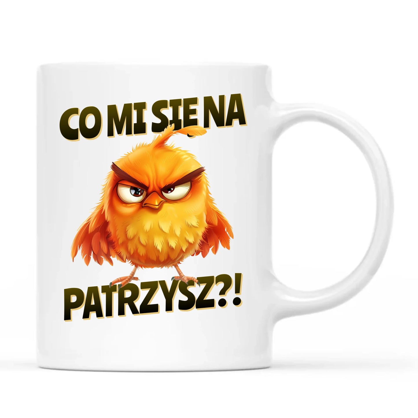 Śmieszny kubek - Prezent dla chłopaka kolegi - Co mi się na ptaka patrzysz DCH24 - StoryCups.pl