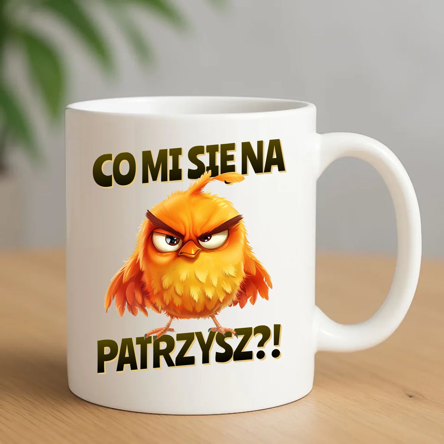Śmieszny kubek - Prezent dla chłopaka kolegi - Co mi się na ptaka patrzysz DCH24 - StoryCups.pl