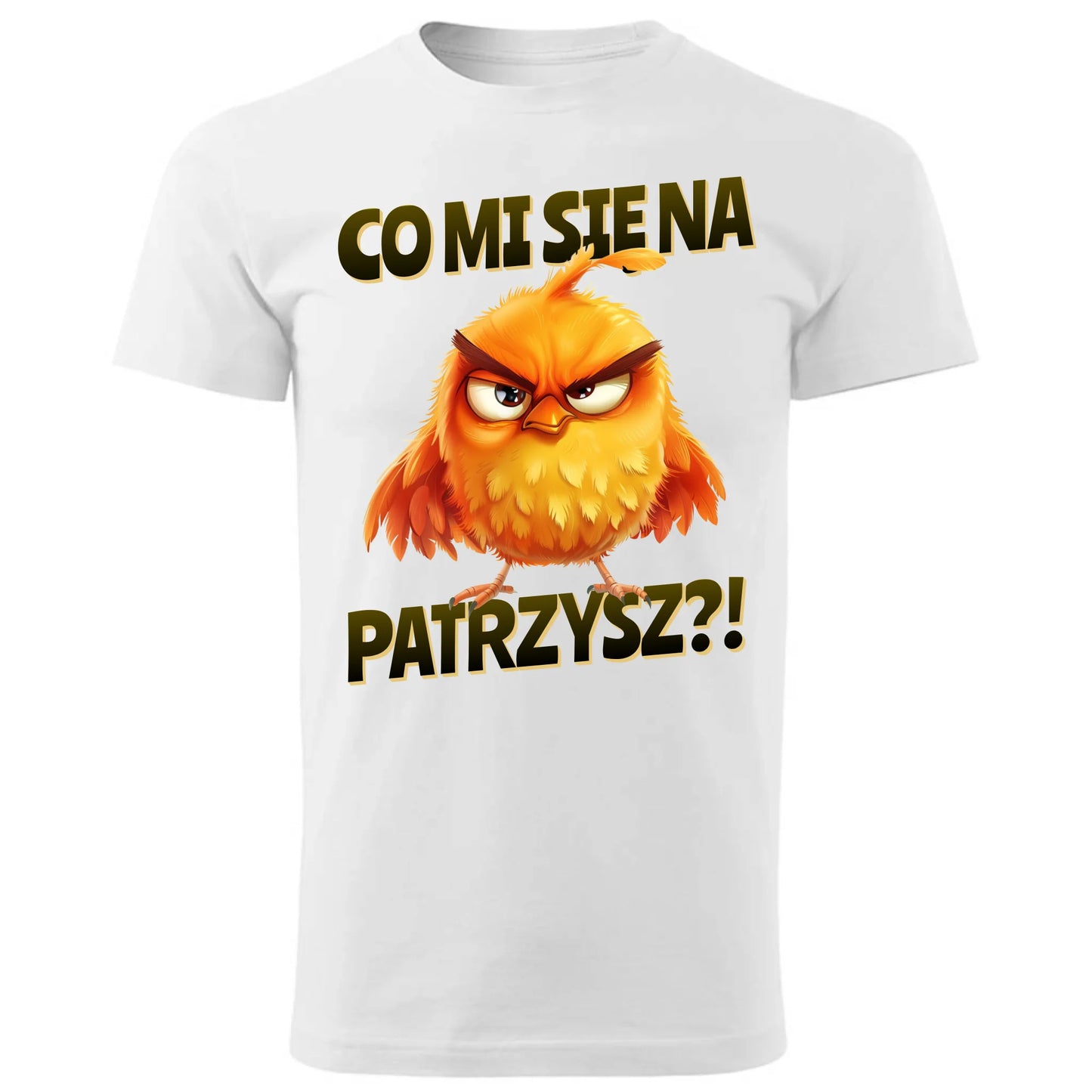 Śmieszna koszulka męska - Prezent dla chłopaka kolegi - Co mi się na ptaka patrzysz DCH24 - StoryCups.pl
