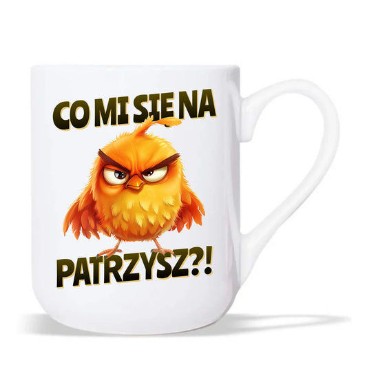 Śmieszny kubek elegant - Prezent dla chłopaka kolegi - Co mi się na ptaka patrzysz DCH24 - StoryCups.pl