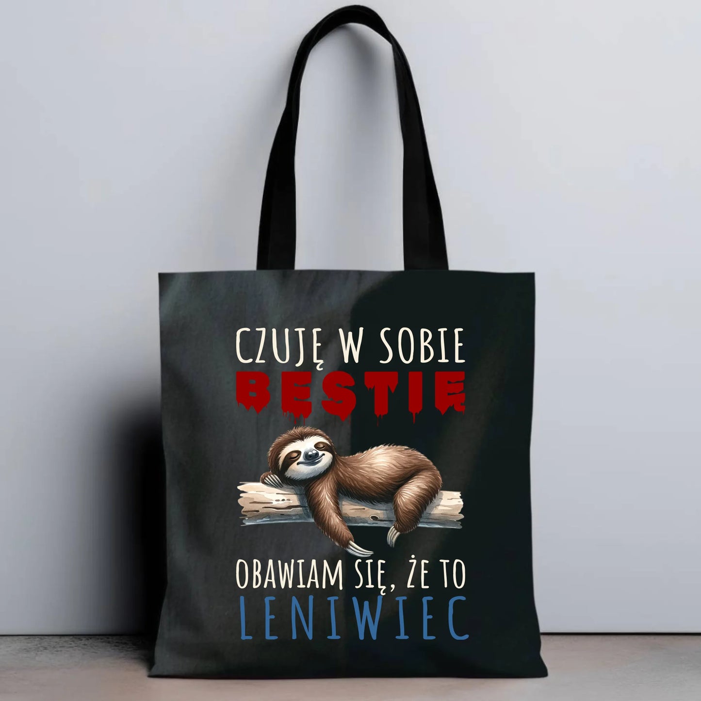 Torba – Czuję w sobie bestię, obawiam się że to leniwiec – prezent DCH26 - StoryCups.pl