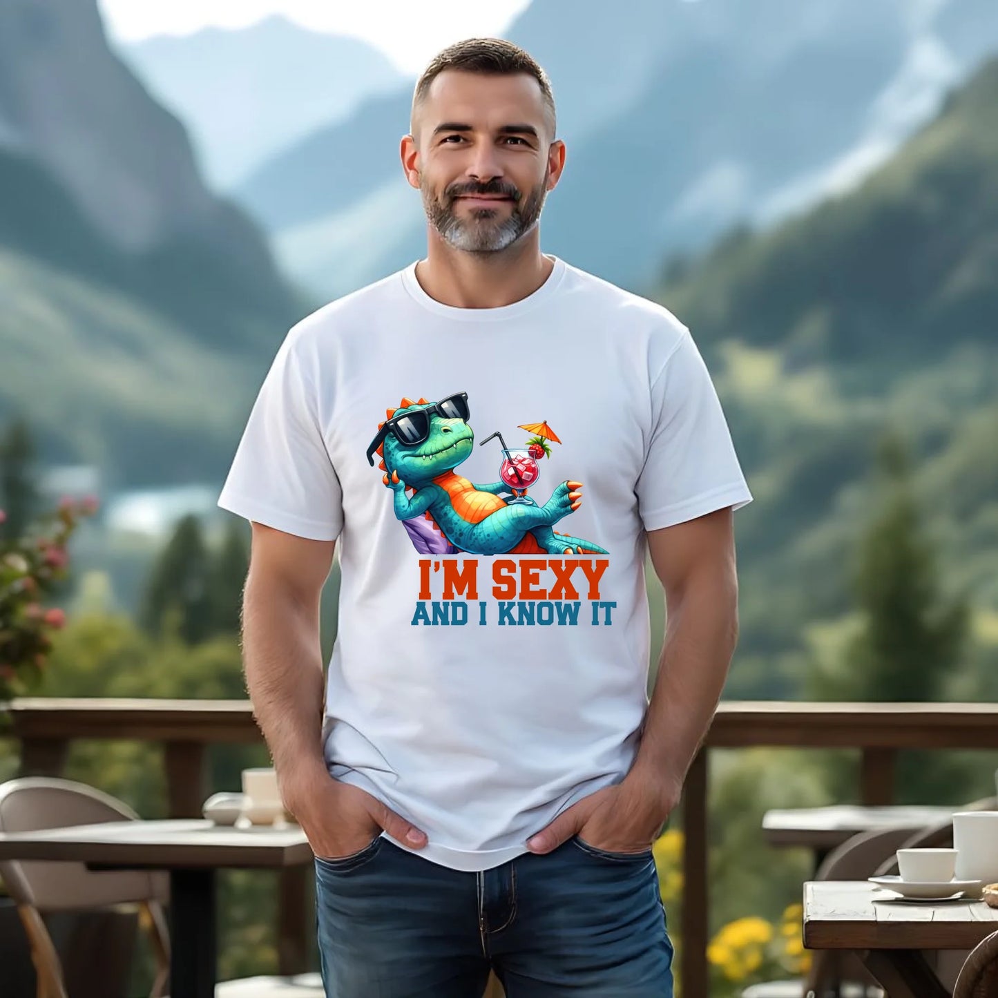 Koszulka męska - prezent dla chłopaka - I'm sexy - śmieszny nadruk DCH28 - StoryCups.pl