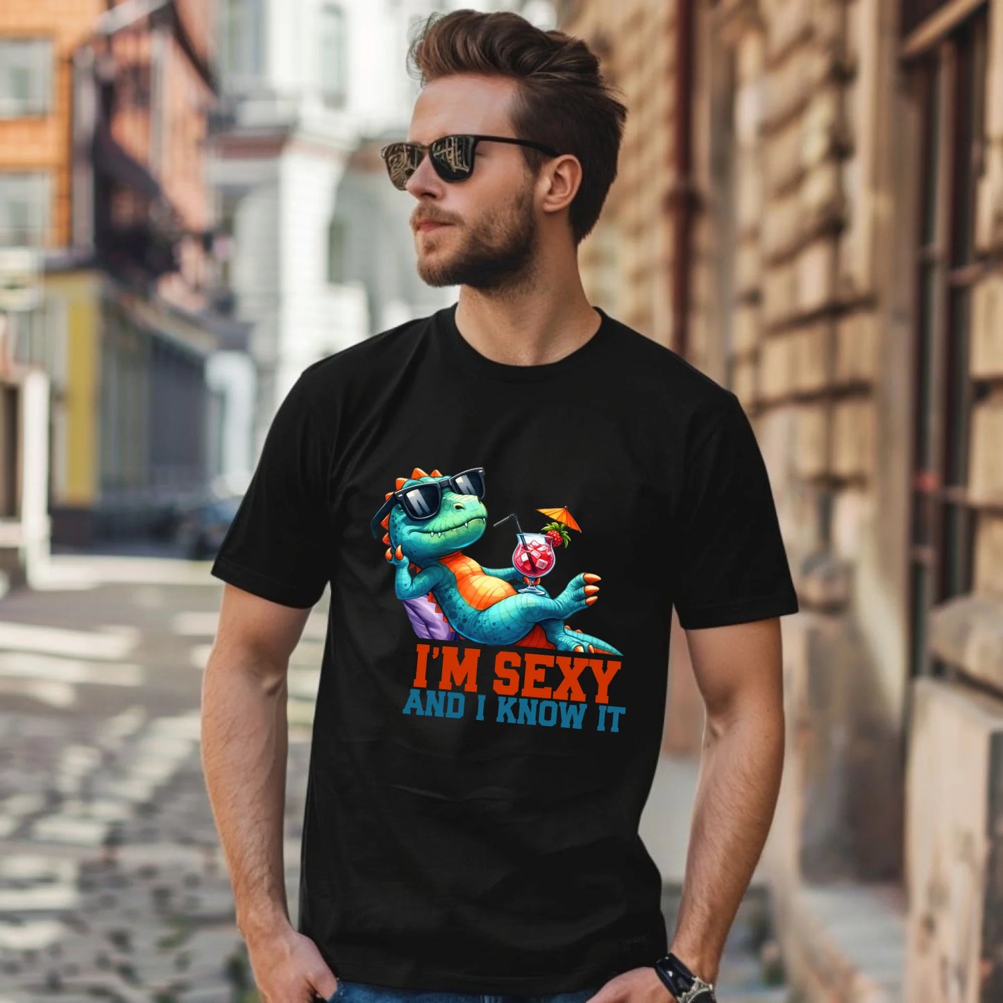 Koszulka męska - prezent dla chłopaka - I'm sexy - śmieszny nadruk DCH28 - StoryCups.pl