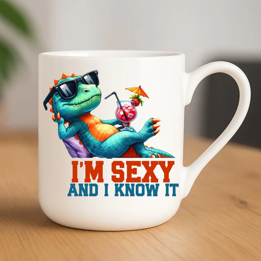 Kubek elegant - prezent dla chłopaka - I'm sexy - śmieszny nadruk DCH28 - StoryCups.pl