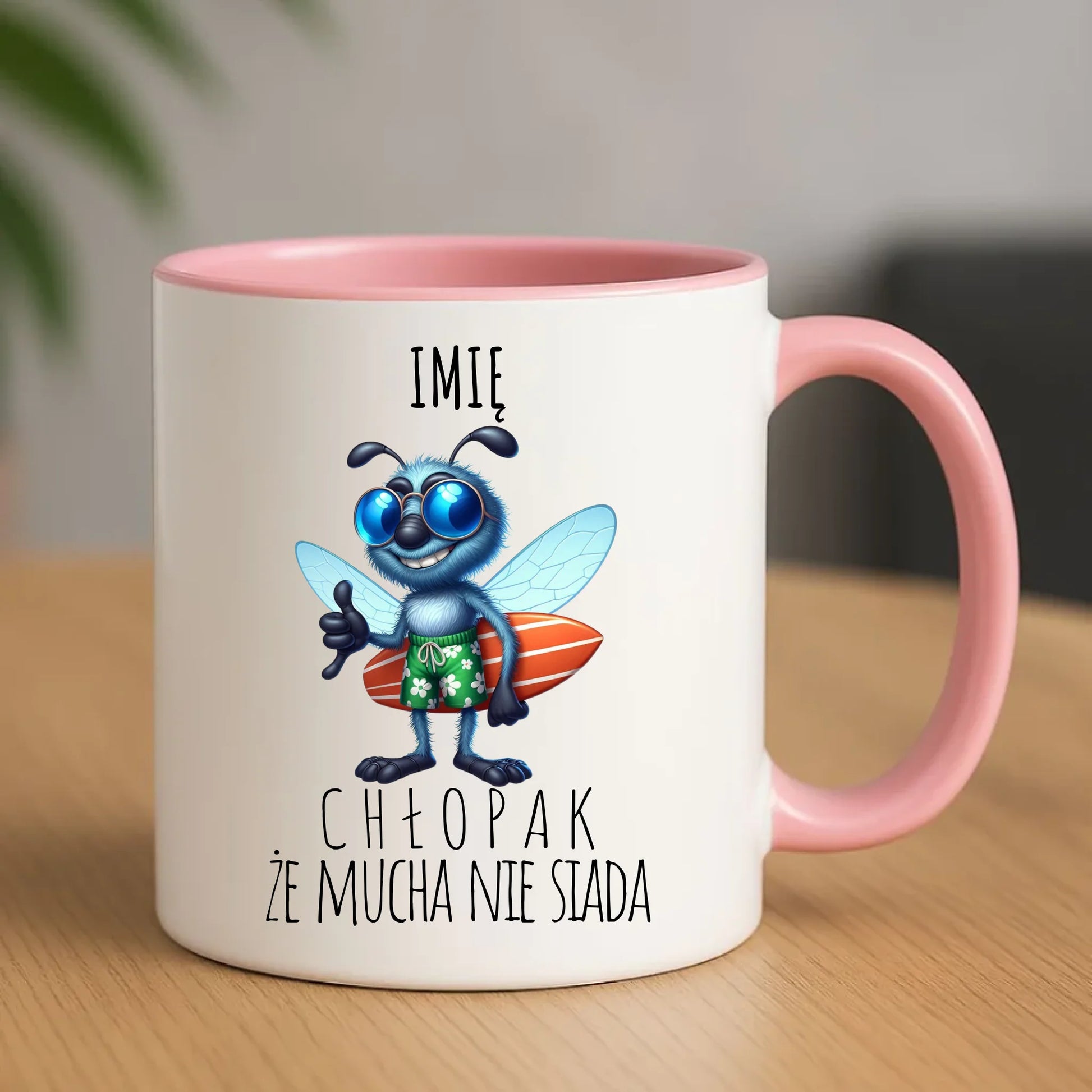 Kubek - prezent dla chłopaka - Mucha nie siada essa - personalizowany DCH29 - StoryCups.pl