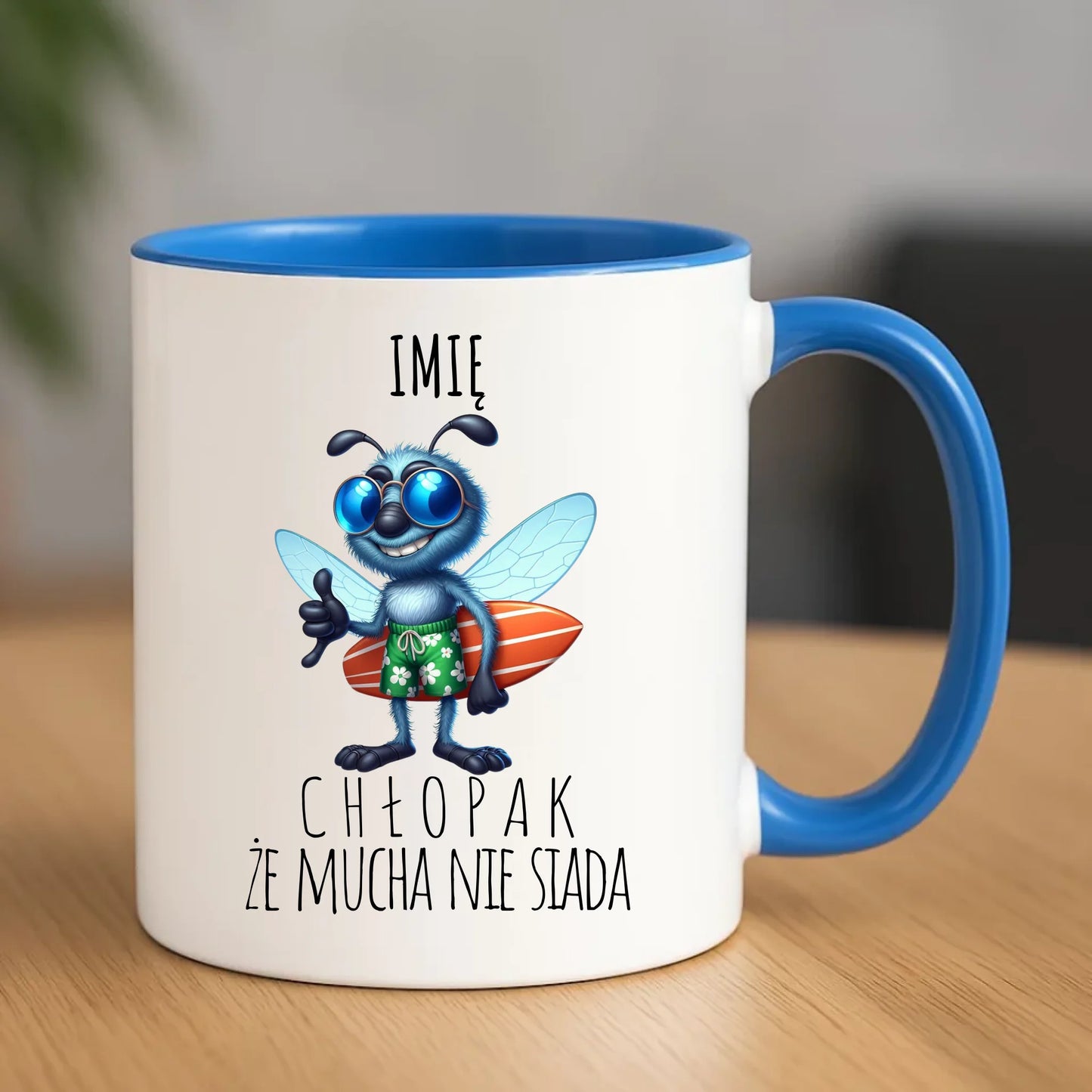Kubek - prezent dla chłopaka - Mucha nie siada essa - personalizowany DCH29 - StoryCups.pl