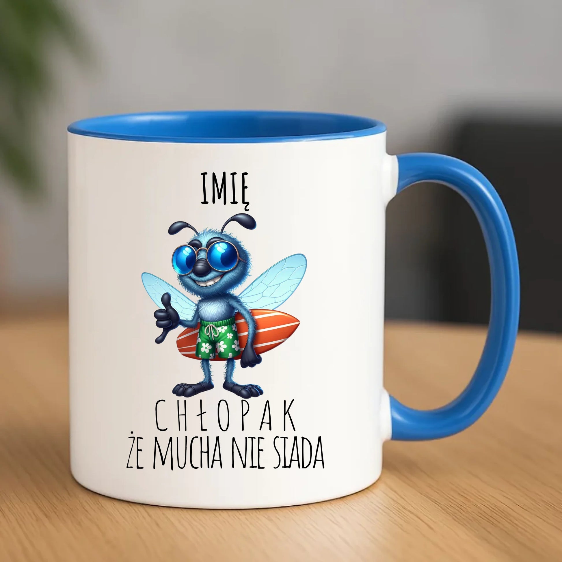 Kubek - prezent dla chłopaka - Mucha nie siada essa - personalizowany DCH29 - StoryCups.pl