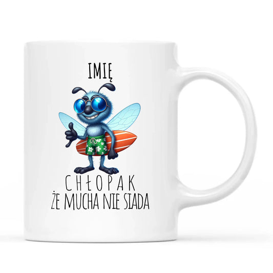 Kubek - prezent dla chłopaka - Mucha nie siada essa - personalizowany DCH29 - StoryCups.pl