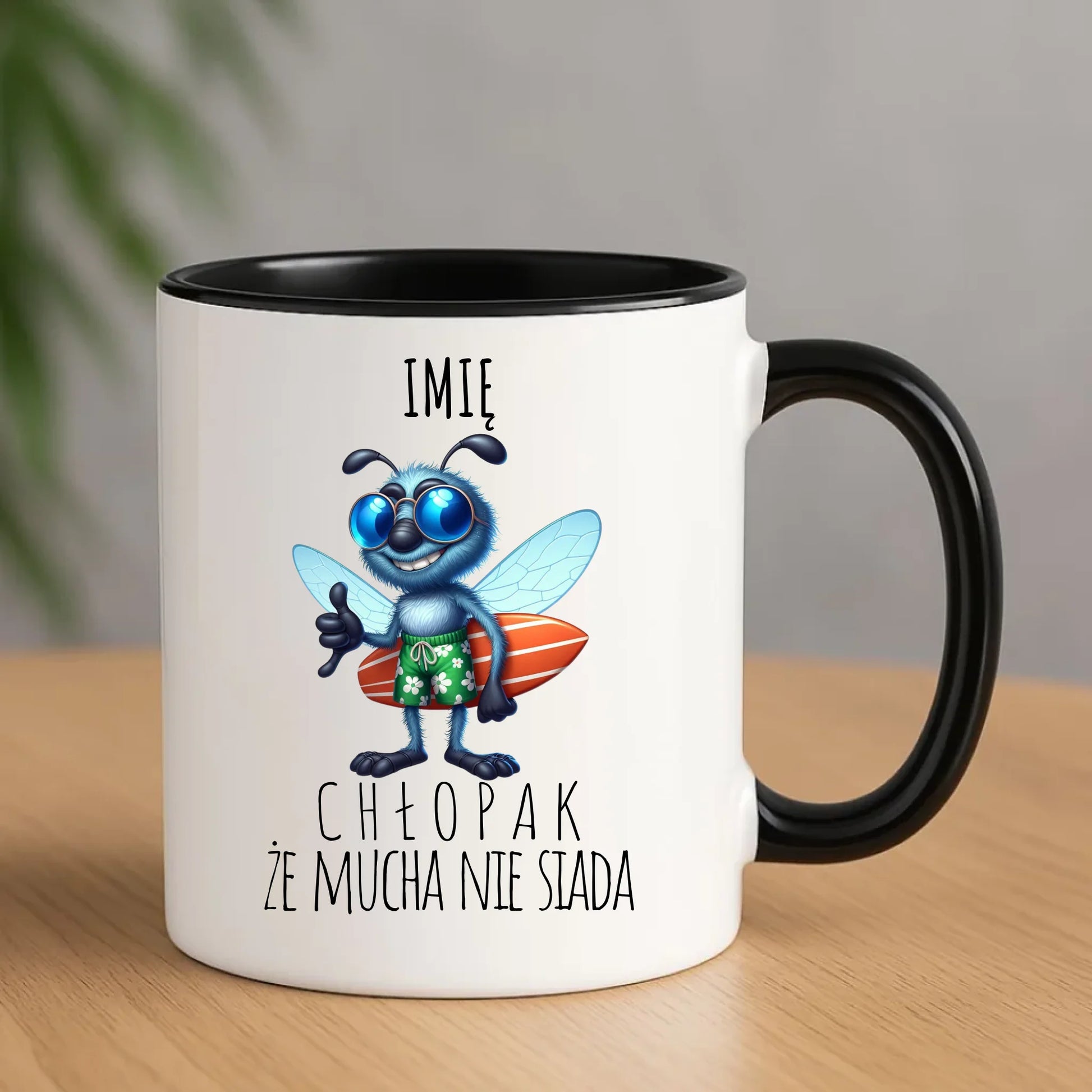 Kubek - prezent dla chłopaka - Mucha nie siada essa - personalizowany DCH29 - StoryCups.pl
