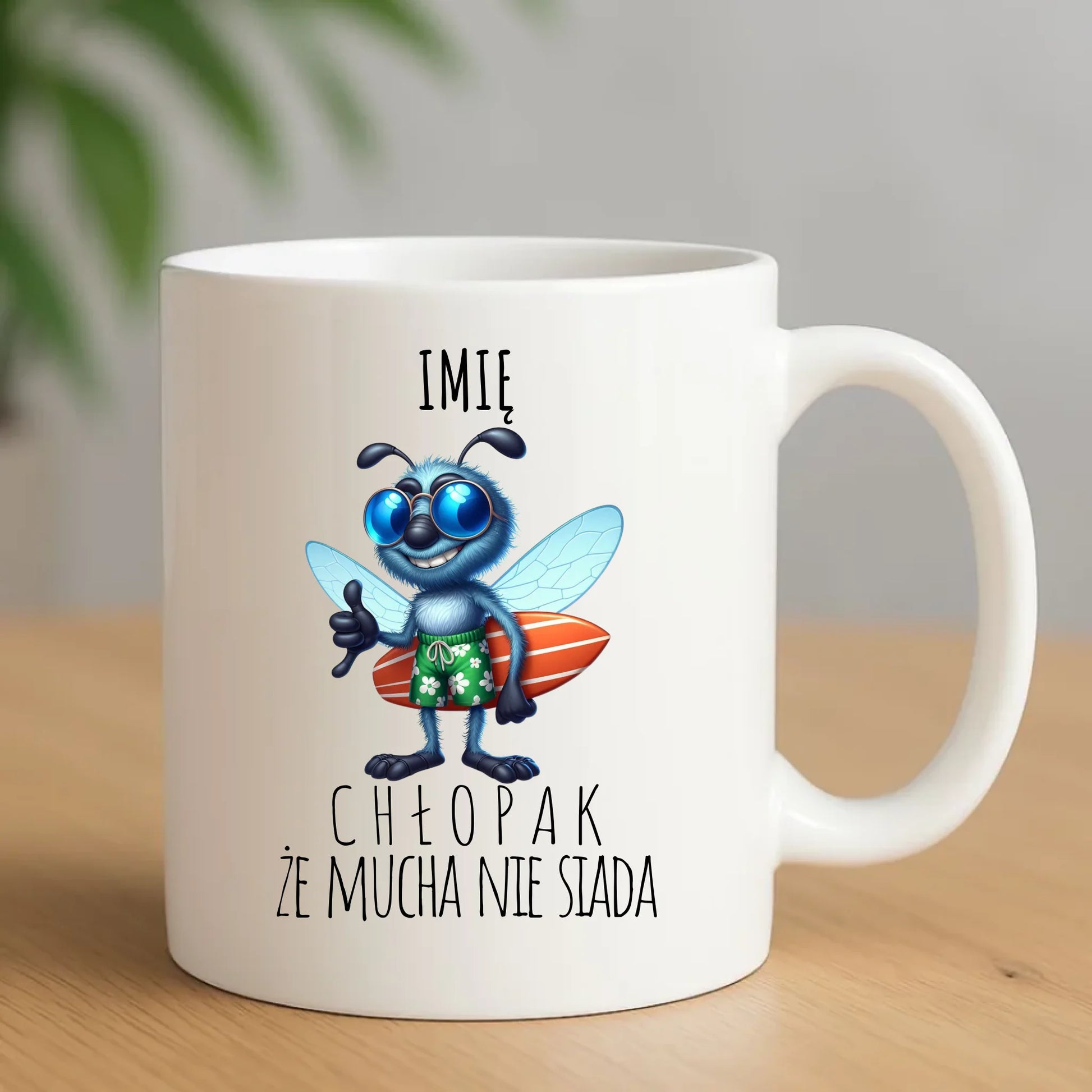 Kubek - prezent dla chłopaka - Mucha nie siada essa - personalizowany DCH29 - StoryCups.pl