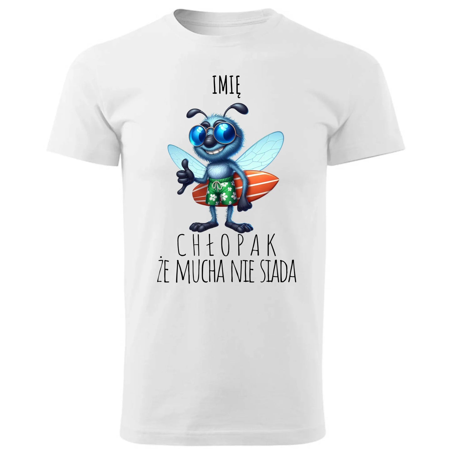 Koszulka męska - prezent dla chłopaka - Chłopak, że mucha nie siada essa - personalizowana DCH29 - StoryCups.pl