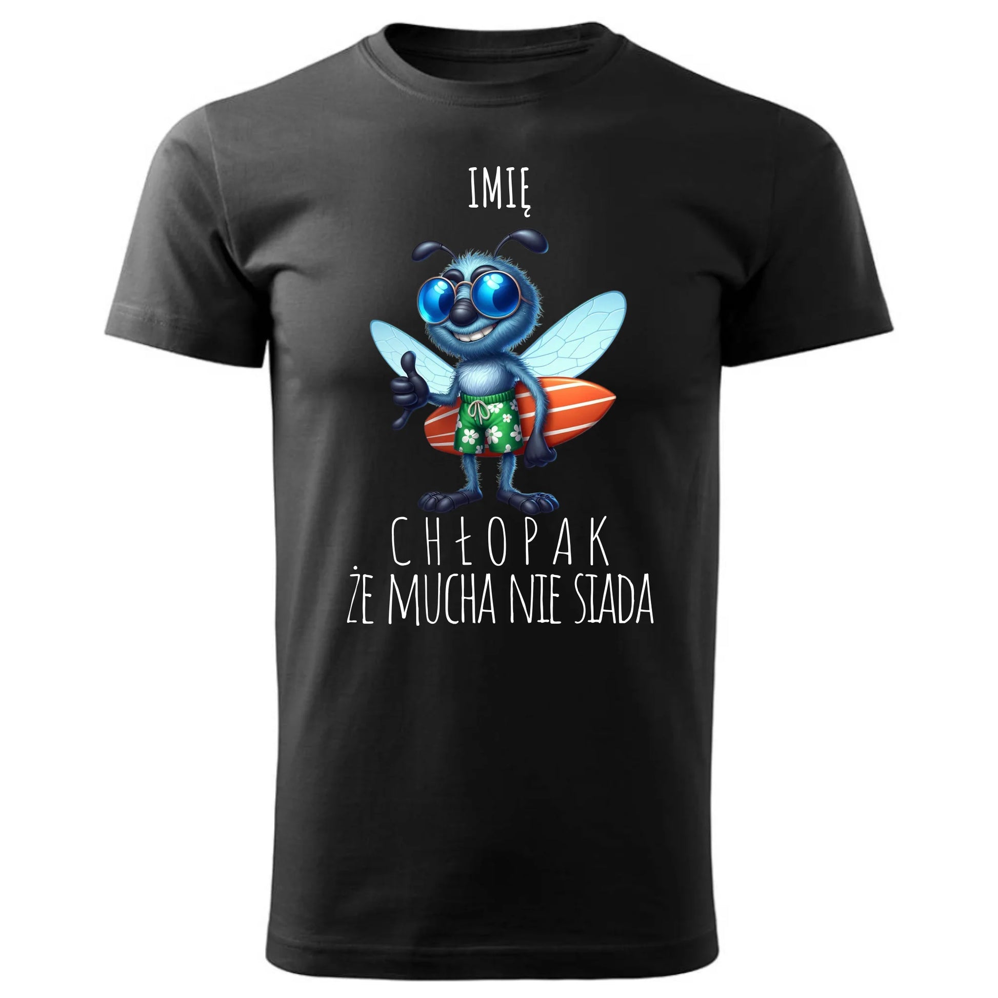 Koszulka męska - prezent dla chłopaka - Chłopak, że mucha nie siada essa - personalizowana DCH29 - StoryCups.pl
