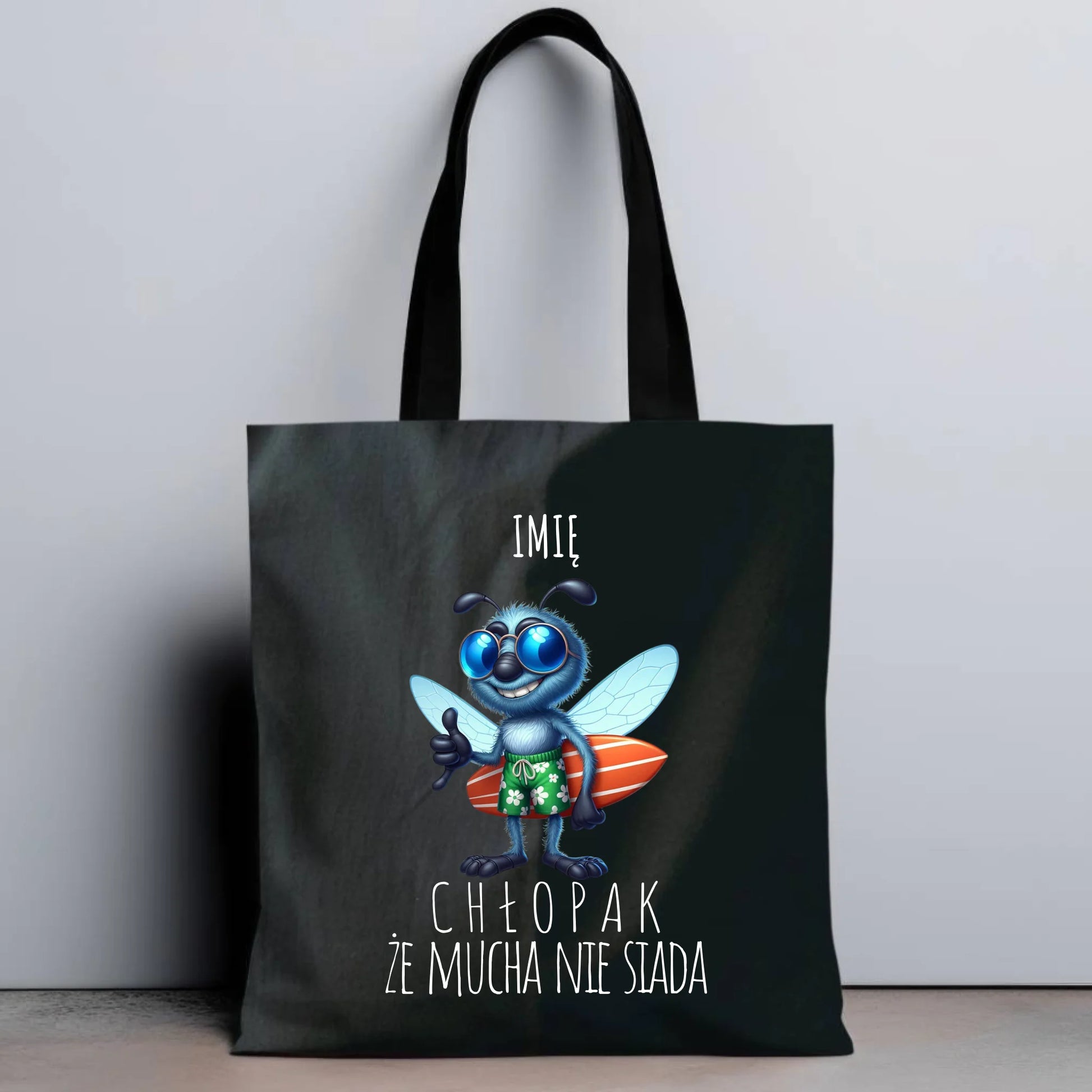 Torba - prezent dla chłopaka - Chłopak, że mucha nie siada essa - personalizowana DCH29 - StoryCups.pl