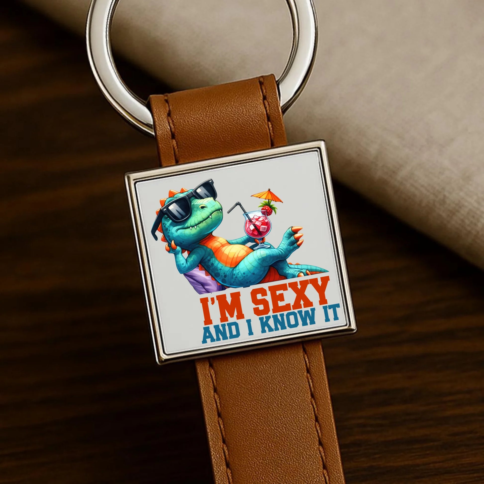 Brelok - prezent dla chłopaka - I'm sexy - śmieszny nadruk DCH28 - StoryCups.pl