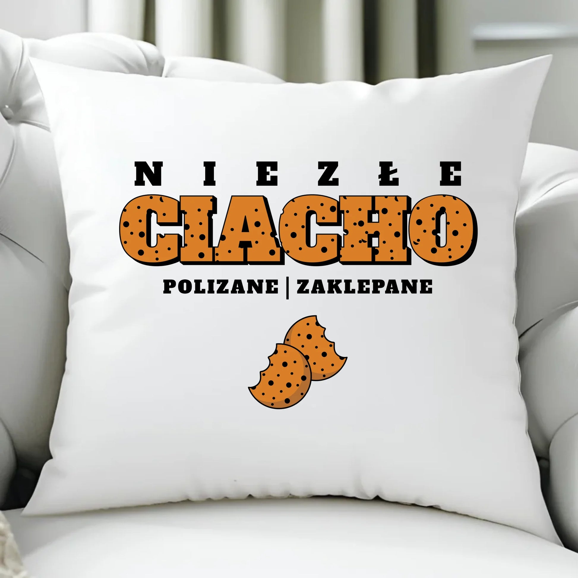 Poduszka - prezent dla chłopaka męża - Niezłe ciacho polizane zaklepane DCH30 - StoryCups.pl